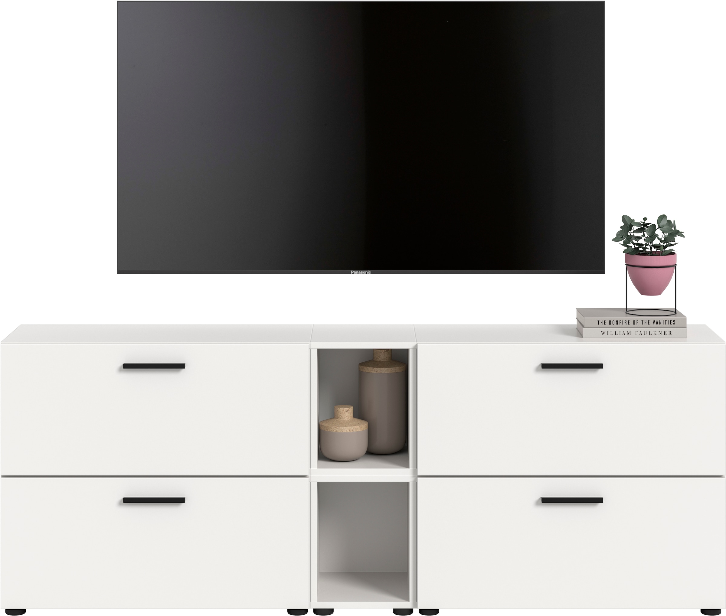 Home affaire Wohnwand »ENESTE, 6-teilig, in verschiedenen Farben, individuell kombinierbar« verschiedenste Kombinationmöglichkeiten, stehend oder hängend, 2 Stk. tlg.