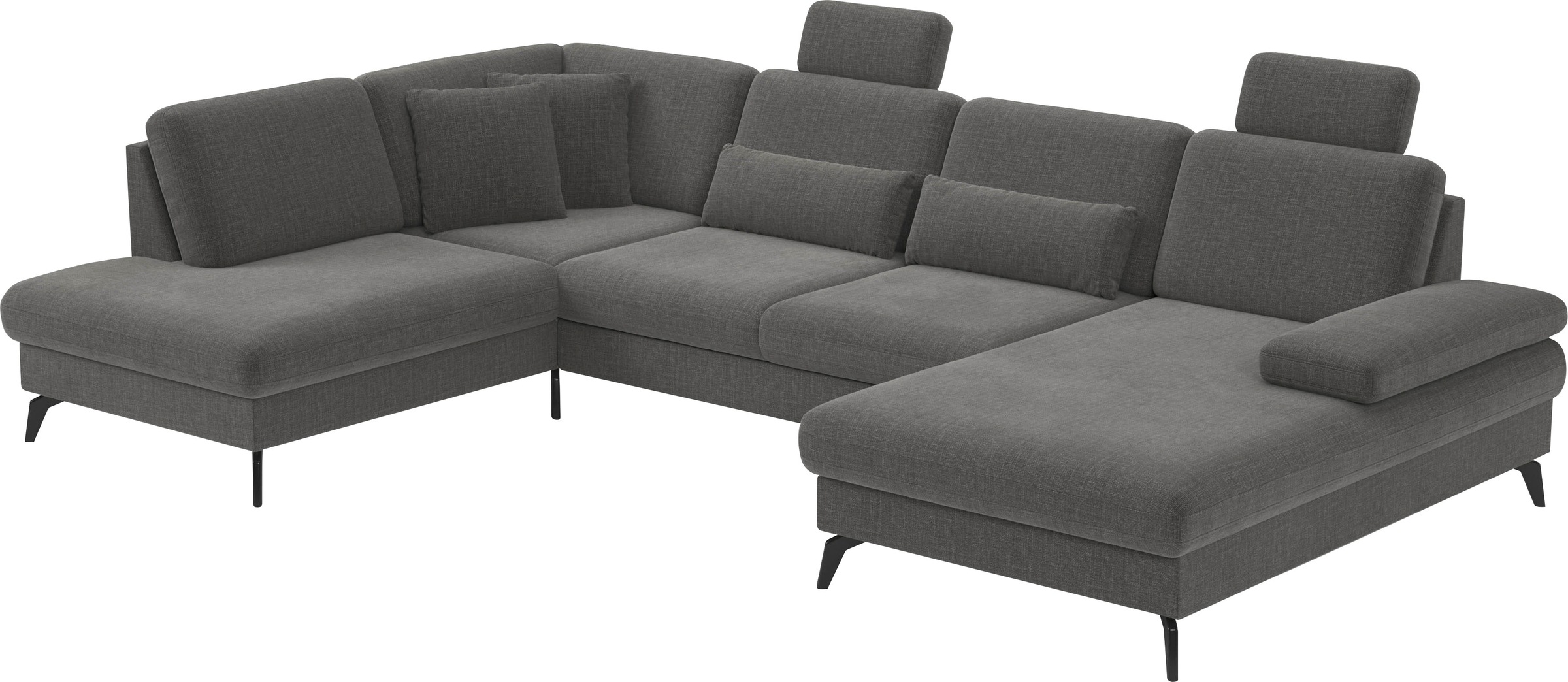 sit&more Wohnlandschaft »Morris U-Form, inkl. Sitztiefenverstellung«, wahlweise mit Armteilverstellung, Bettfunktion & Bettkasten