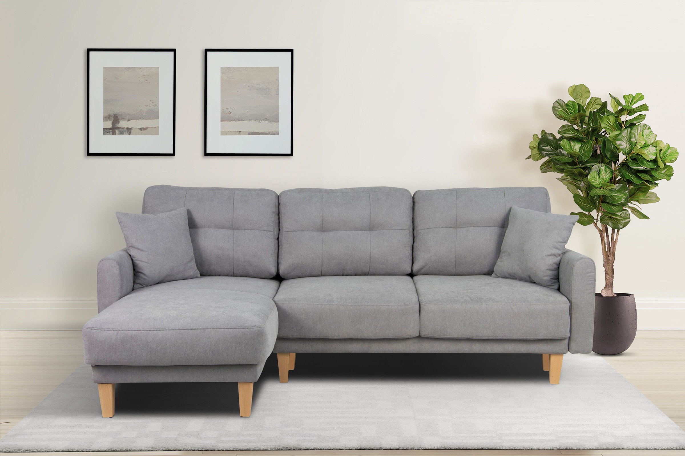 Home affaire Ecksofa »TRIPLO optionale Schlafsofa mit Bettkasten, Maße B/T/ günstig online kaufen