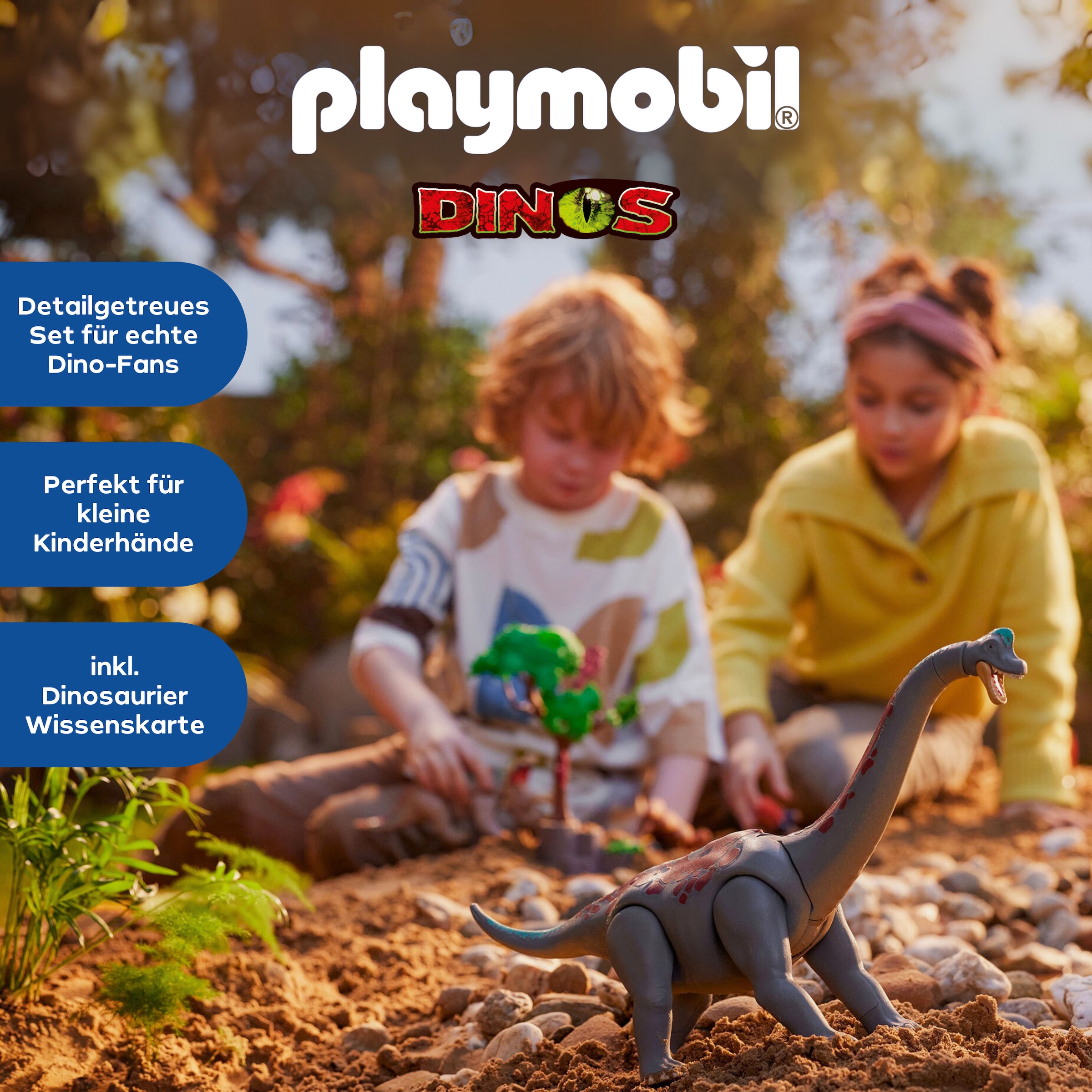 Playmobil® Konstruktions-Spielset »Brachiosaurus-Begegnung mit Luftkissenboot (71819), Playmobil Dinos«, (97 St.)