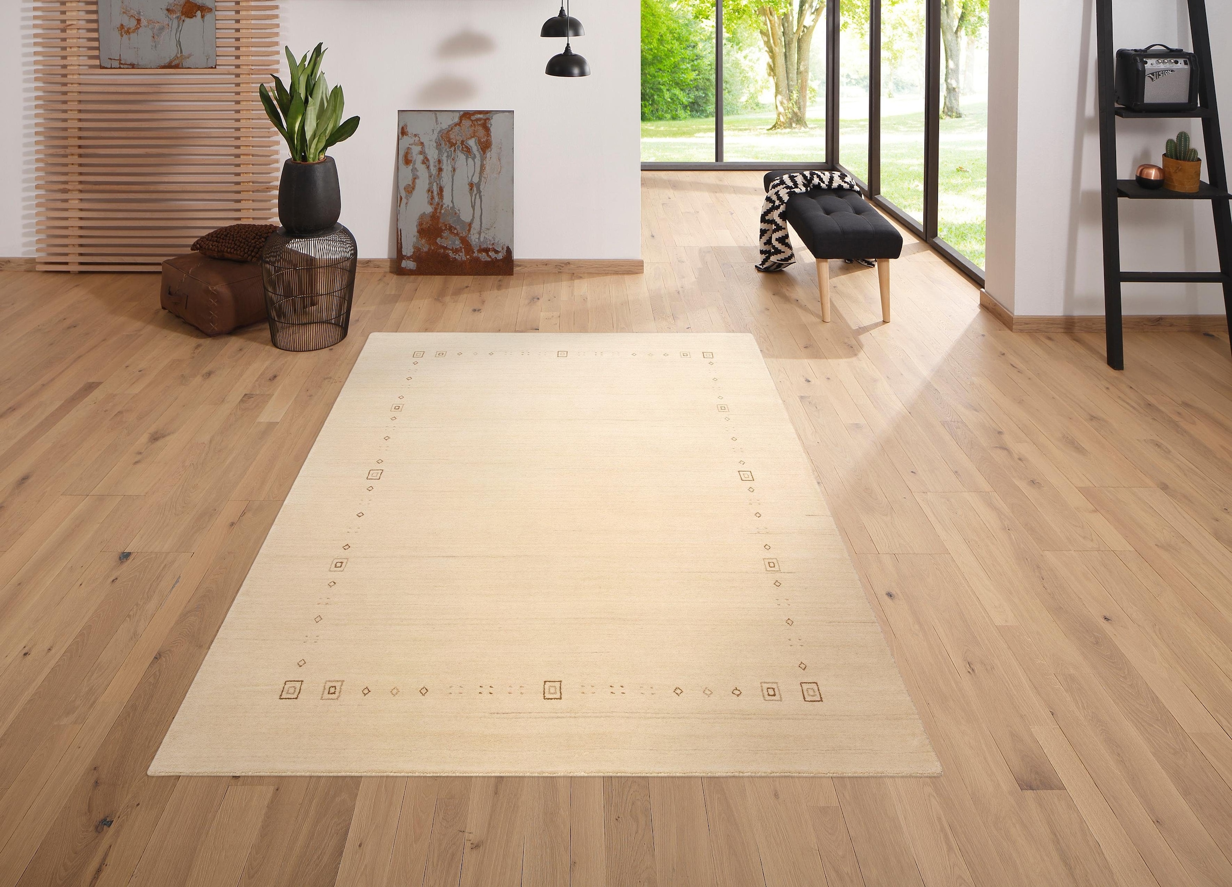 OTTO home Wollteppich »Felia« rechteckig 12 mm Höhe reine Wolle, handgewebt günstig online kaufen