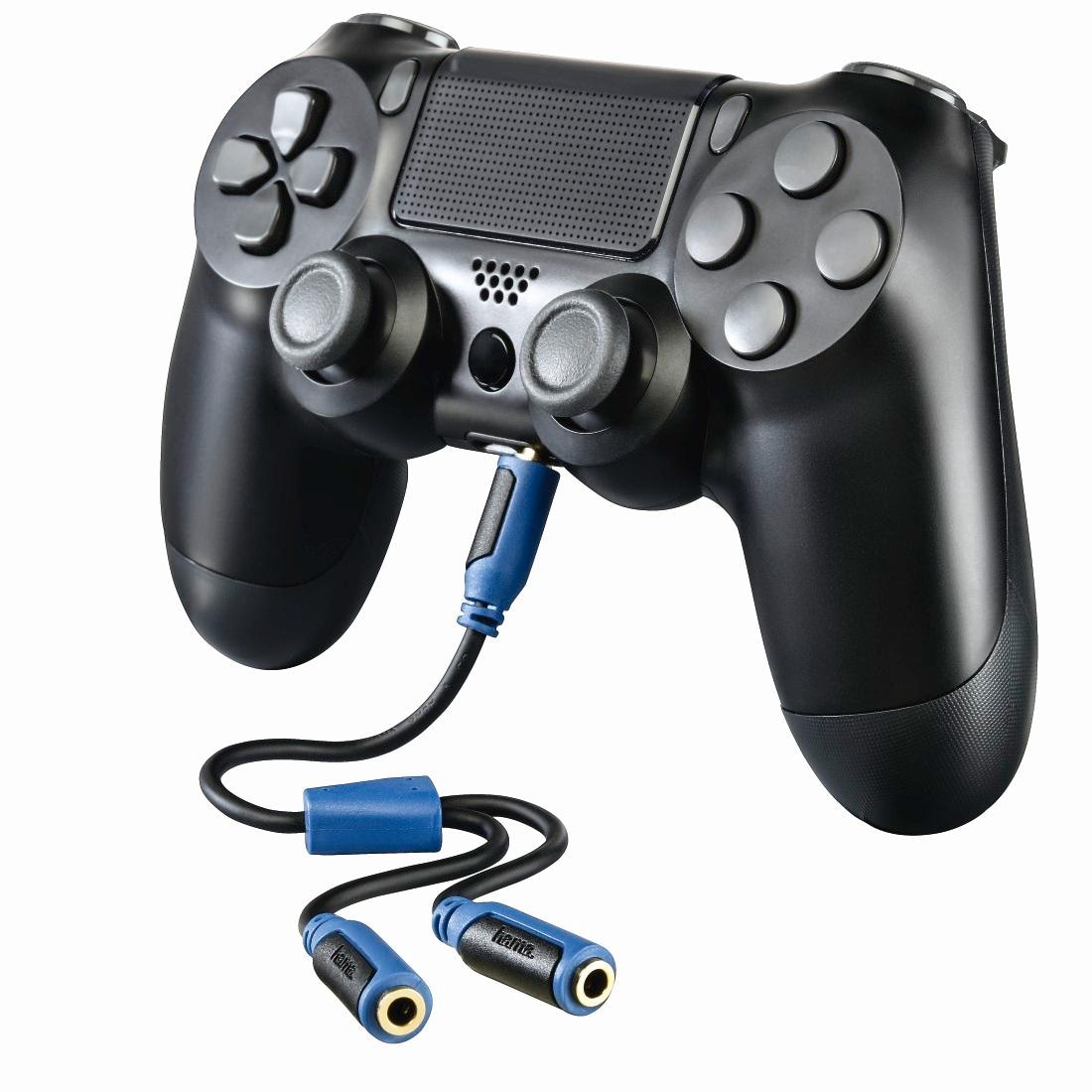 Hama Audio-Adapter »Audio-Adapter "Super Soft" für PS4 Headset-Adapter«, 3,5-mm-Klinke zu 3,5-mm-Klinke, 10 cm