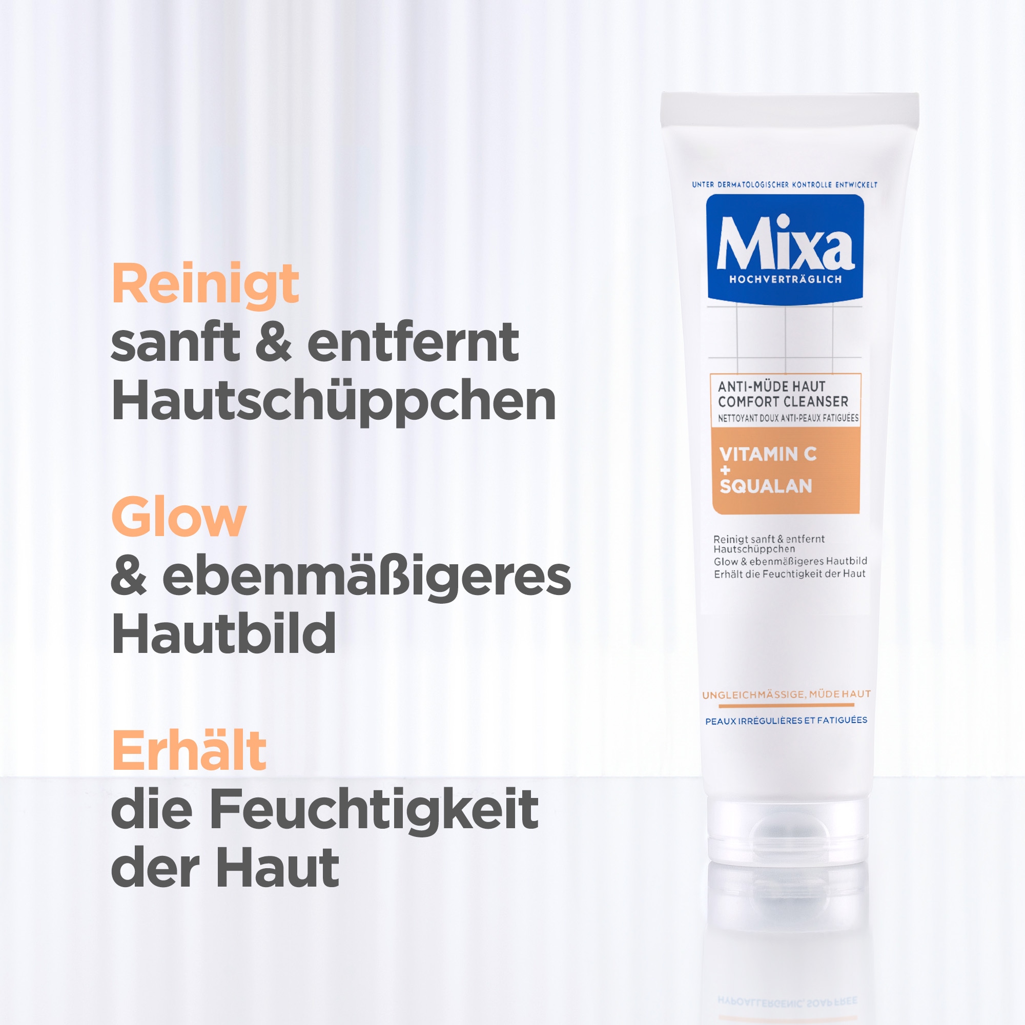 Mixa Gesichts-Reinigungsfluid »Mixa Anti-Müde Haut Comfort Cleanser«, mit hoher Wirkungskraft