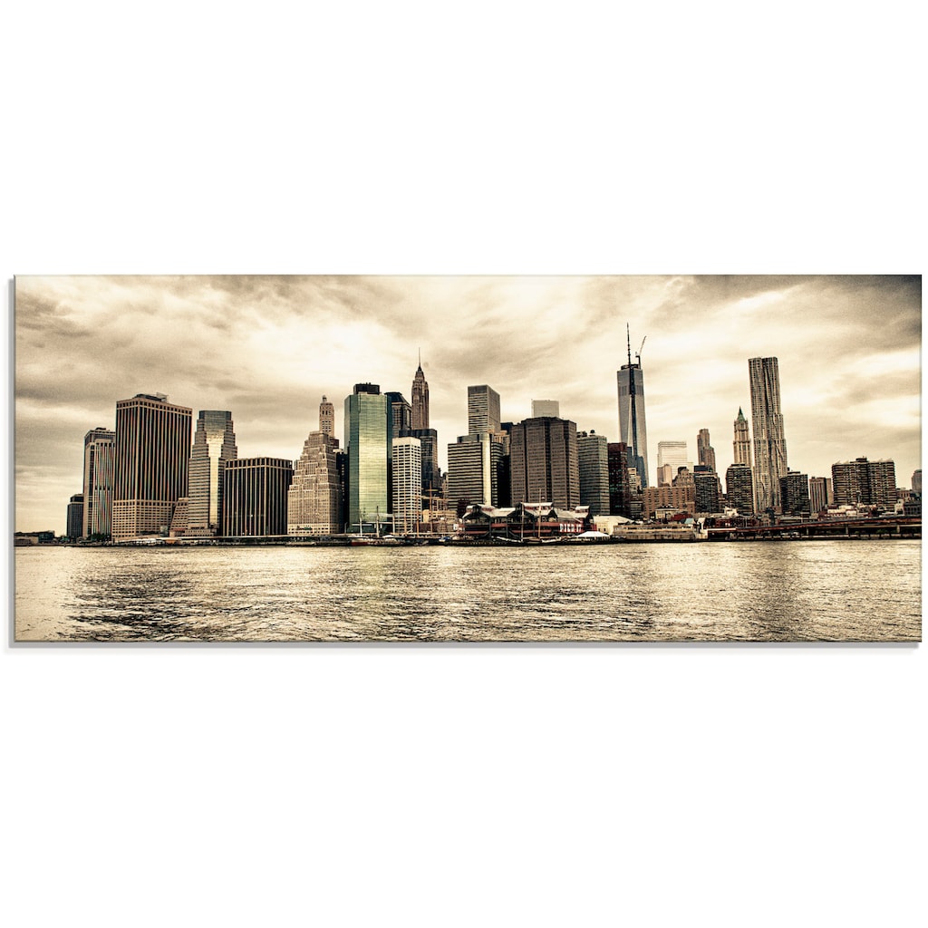 Artland Glasbild »Lower Manhattan Skyline«, Amerika, (1 St.)