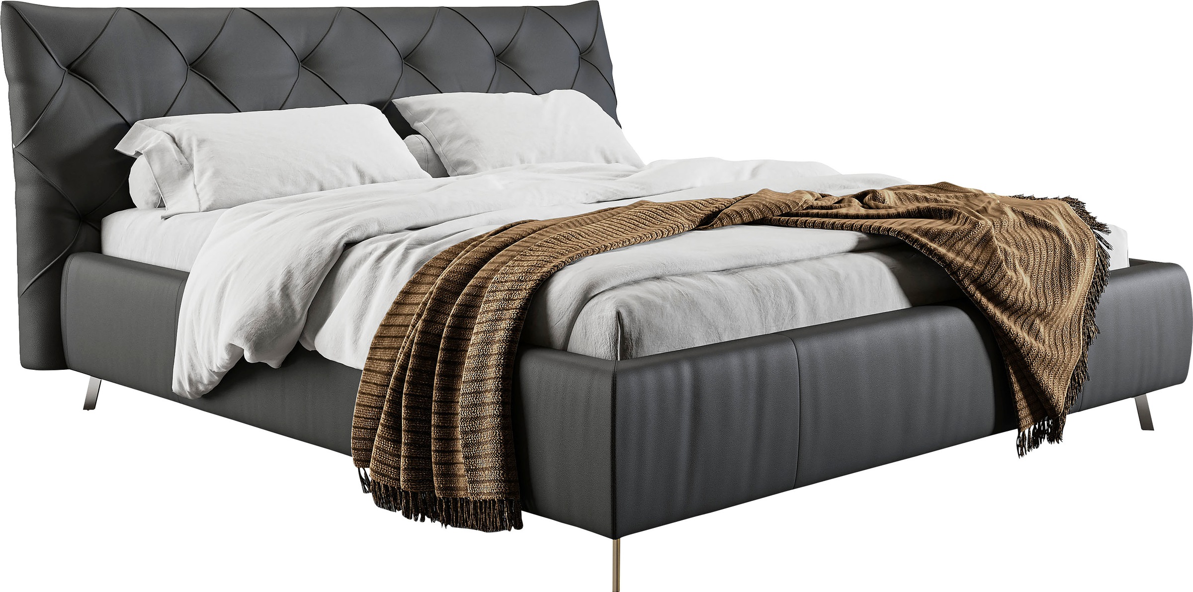 PLACES OF STYLE Polsterbett "Elloree in 4 Breiten bis 200cm, auch in Leder" günstig online kaufen