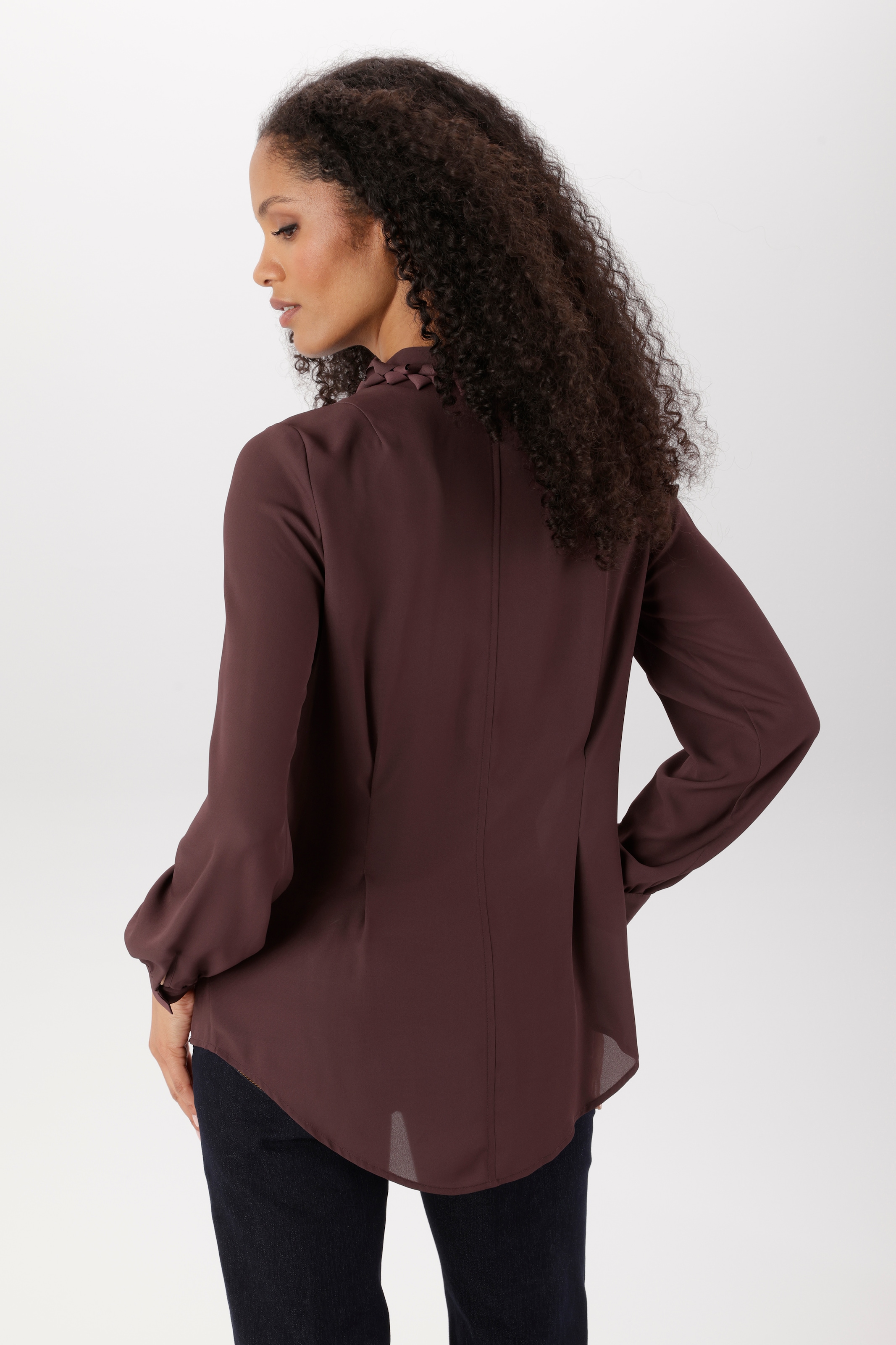 Aniston SELECTED Rüschenbluse 2 dezent transparent und mit Unterziehtop - NEUE KOLLEKTION