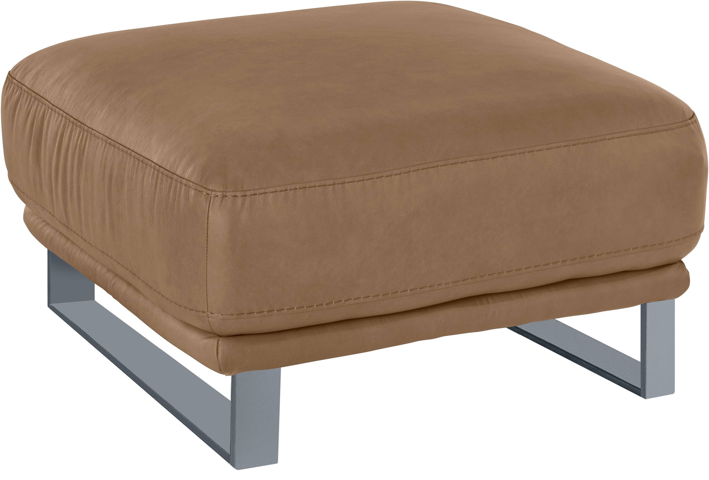 W.SCHILLIG Hocker »montanaa«, mit Metallkufen in Silber matt, Breite 71 cm