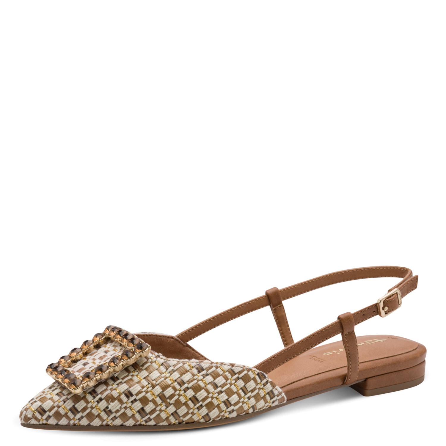 Tamaris Slingpumps  , Blockabsatz, Sommerschuh mit schickem Schmuckelement