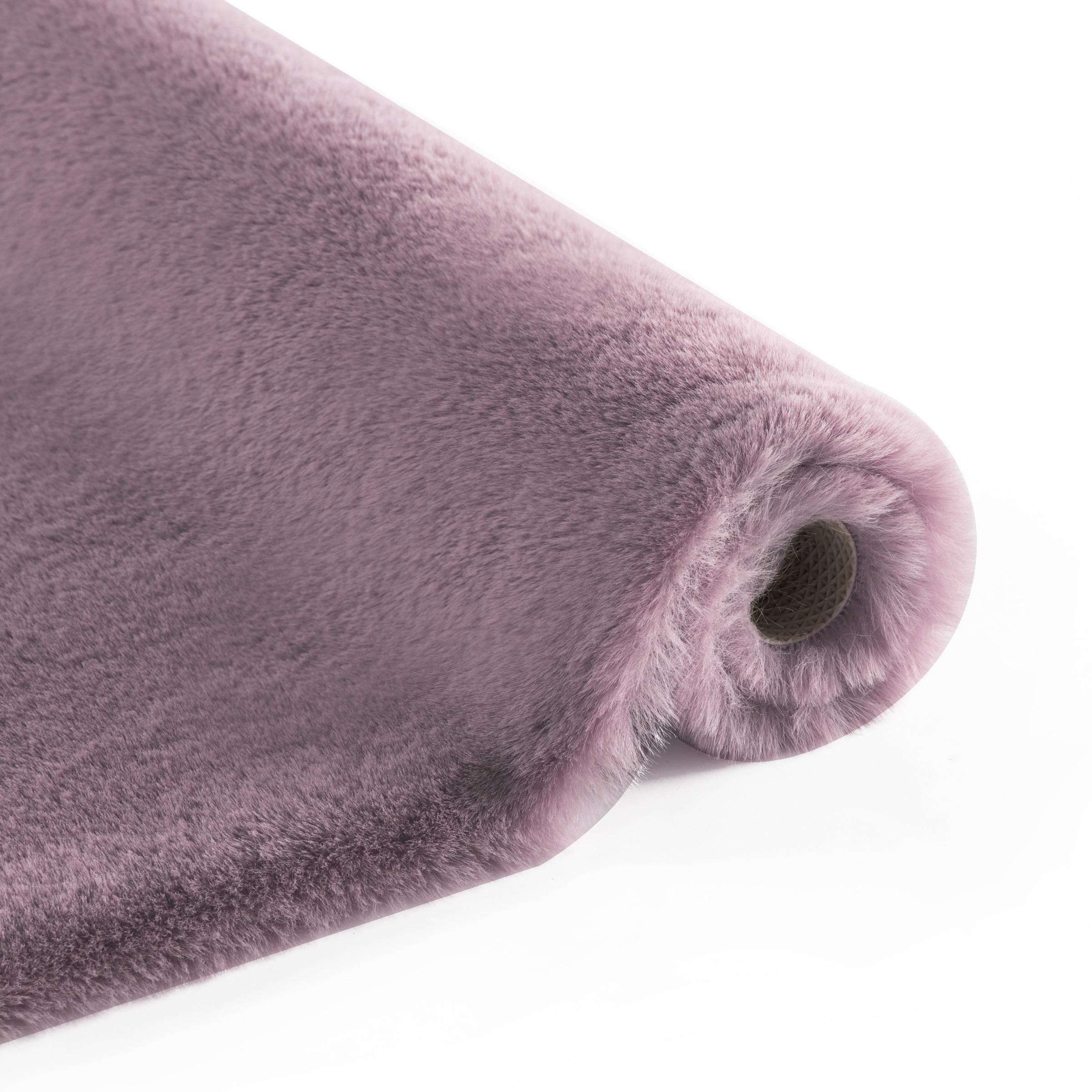 my home Badematte »Valeria, Kaninchenfell-Haptik«, rutschhemmend beschichtet, fußbodenheizungsgeeignet-strapazierfähig, Kunstfell, weicher Badteppich