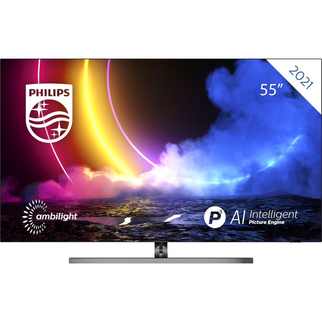 Philips OLED-Fernseher »55OLED856/12«, 139 cm/55 Zoll, 4K Ultra HD, Android TV-Smart-TV, 4-seitiges Ambilight