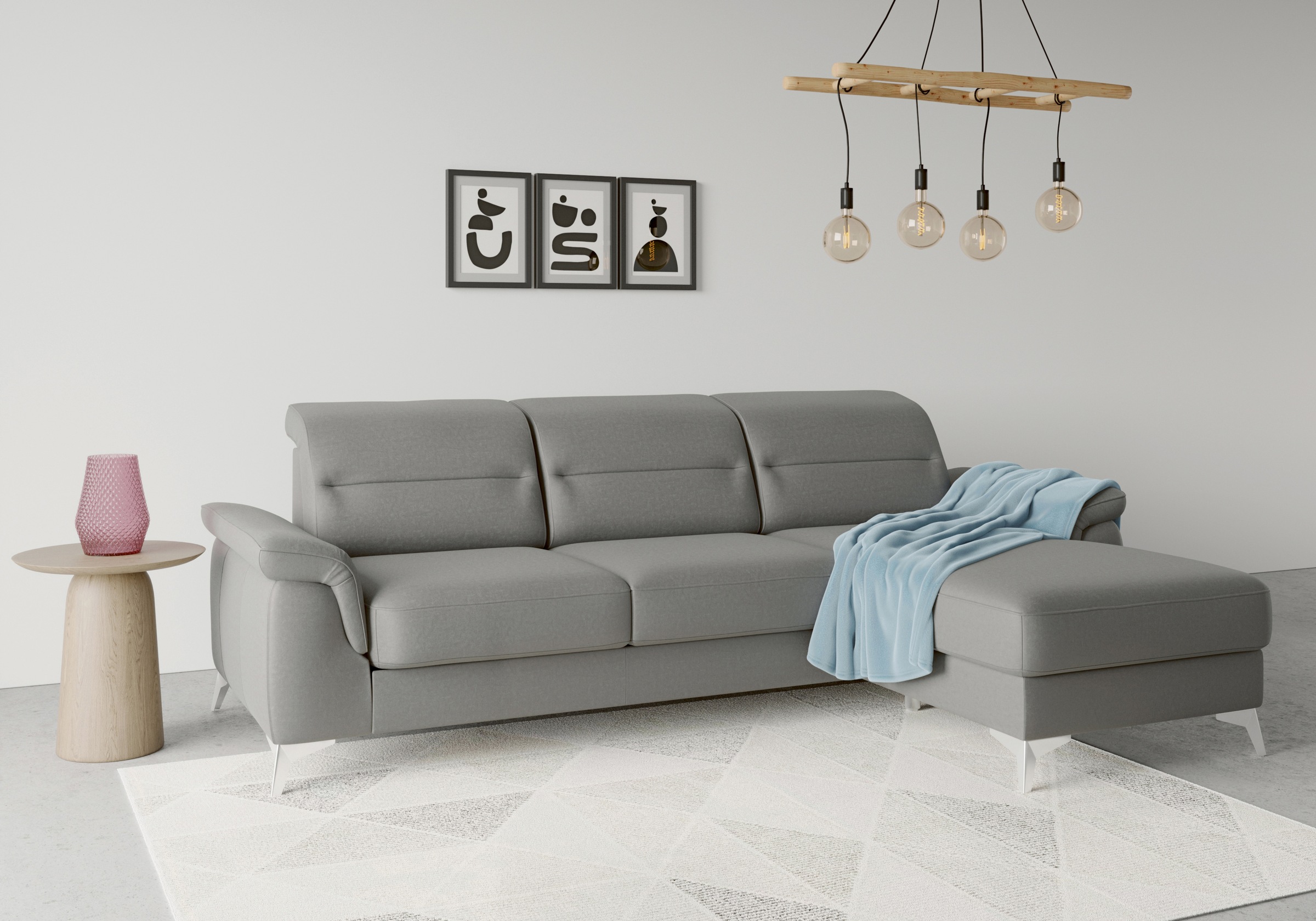 sit&more Ecksofa »Sinatra L-Form« mit Recamiere, optinal mit Kopfteilverste günstig online kaufen