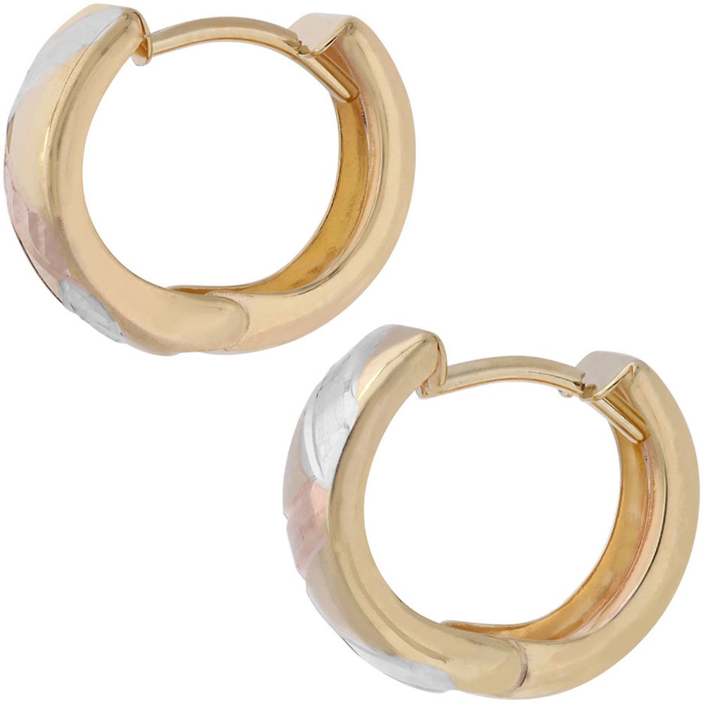 Firetti Paar Creolen »Schmuck Geschenk Gold 375 Ohrschmuck Ohrringe tricolor«