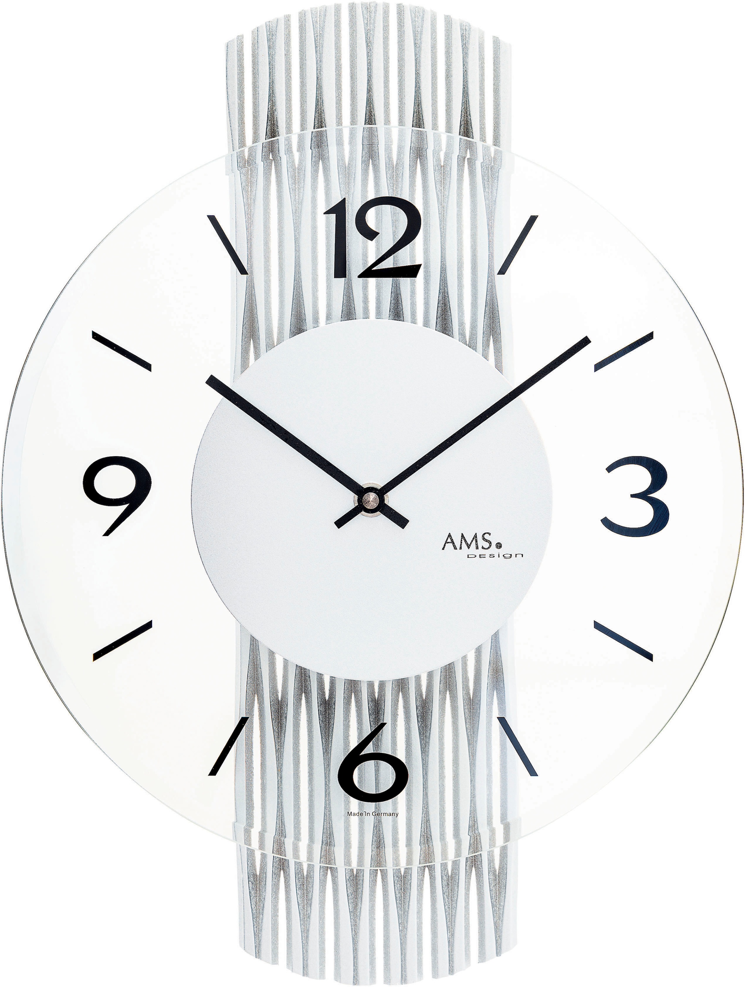 AMS Wanduhr, Made in Germany,Holz,Wohnzimmer,Esszimmer,Küche,Arbeitszimmer, günstig online kaufen