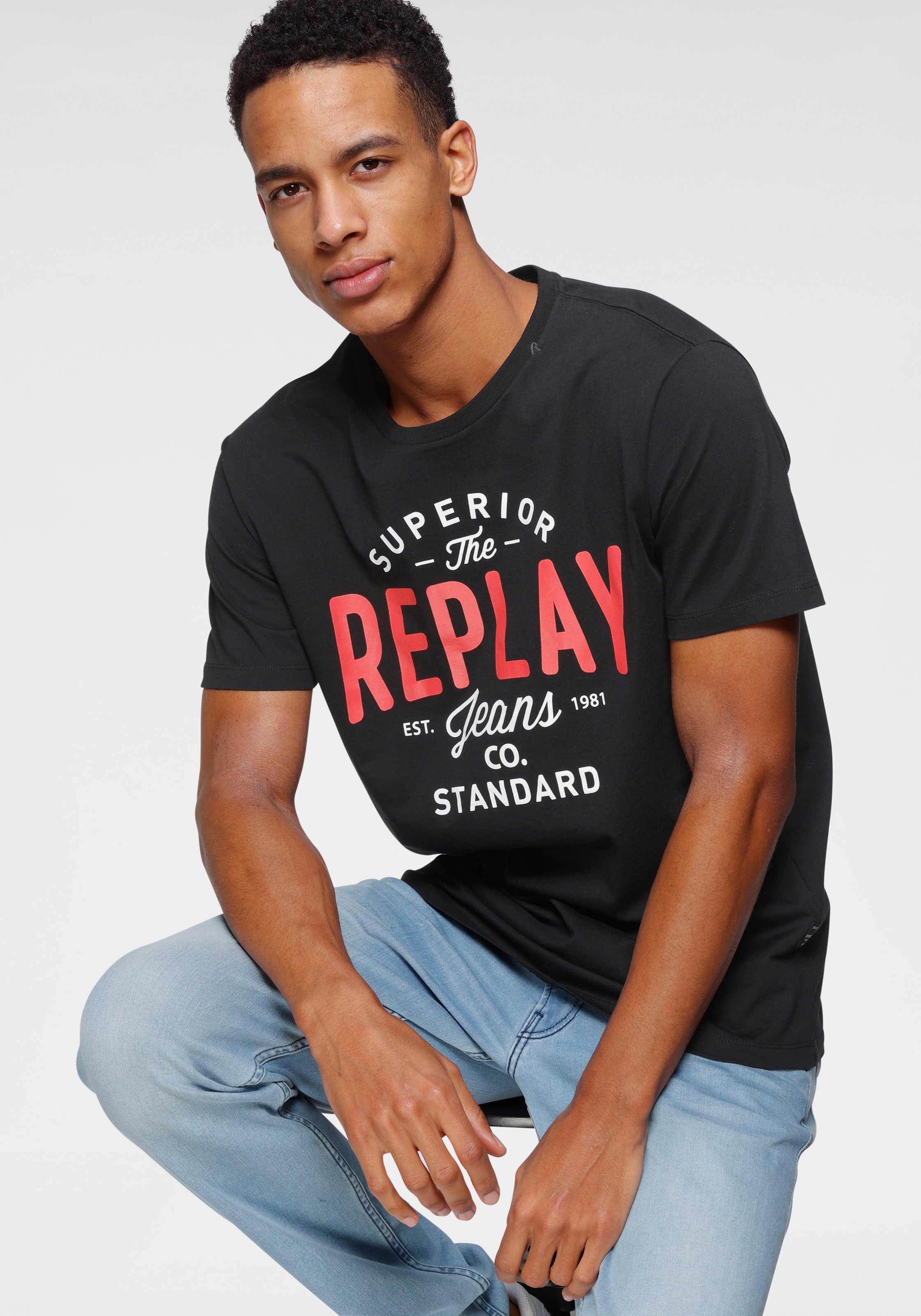 Replay T-Shirt, mit Markendruck günstig kaufen | T-Shirts