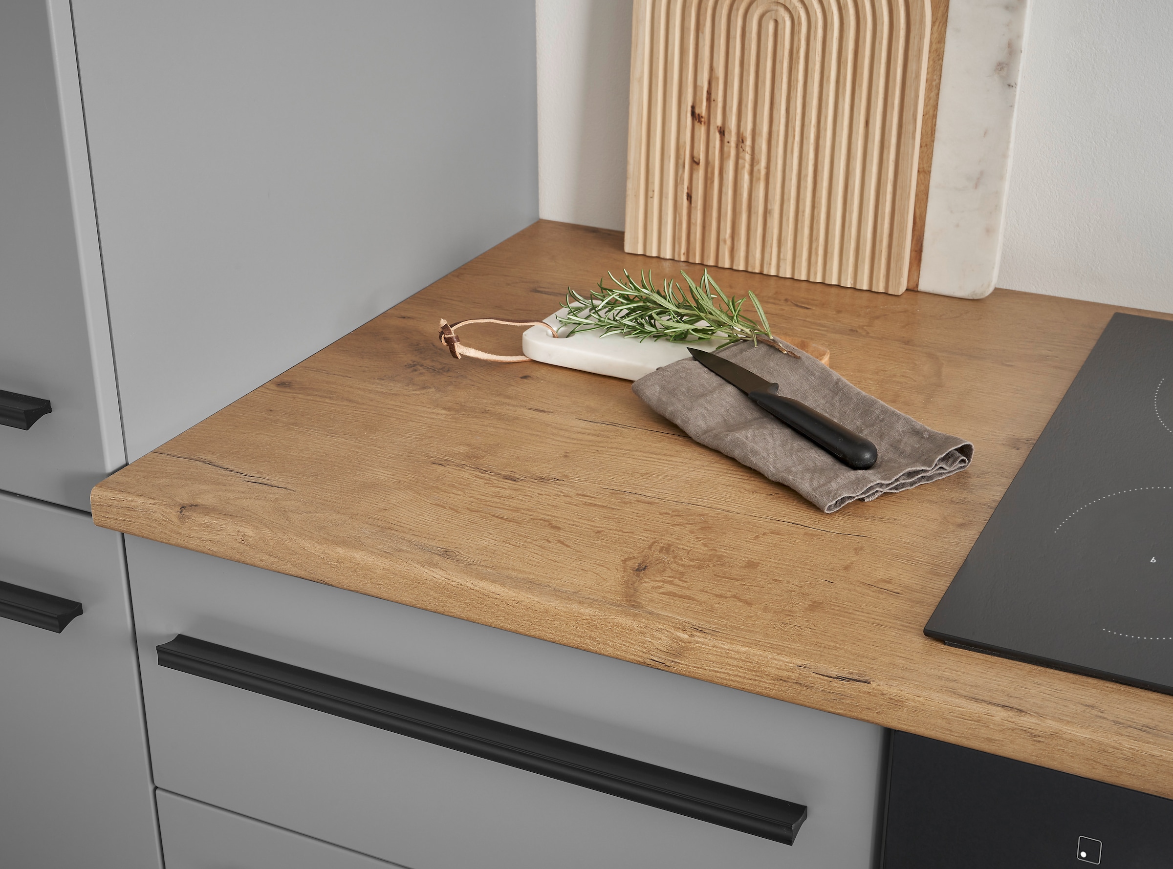 BASIC by Balculina Winkelküche »Denver, Küche BxHxT 280/115 x 211 x 60«, Breite 280 cm, wahlweise mit E-Geräten und Induktion