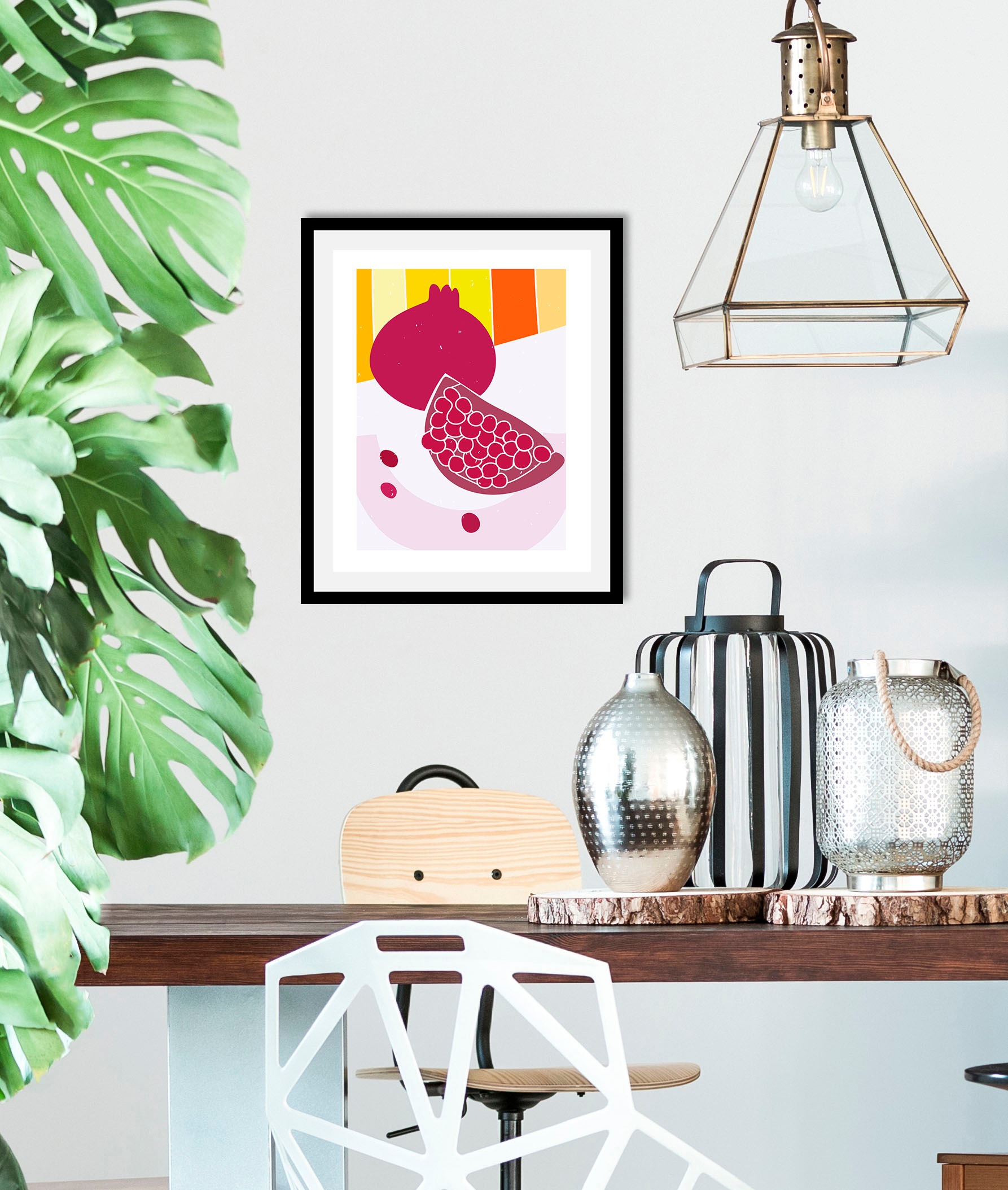 queence Bild »Pomegranate«, Obst-Obst Bilder-Kunst-Abstrakt-Essen-Lebensmit günstig online kaufen