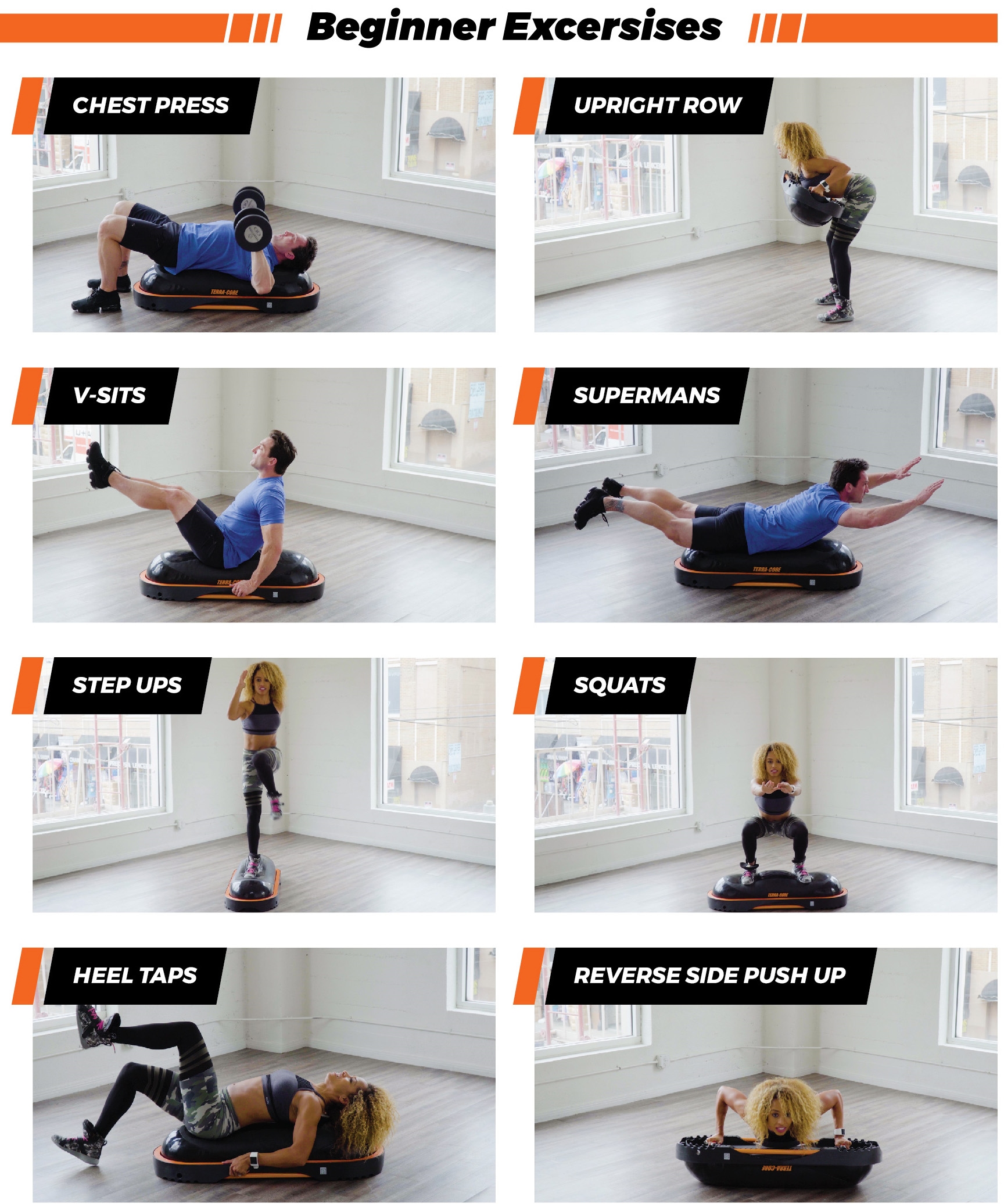 Terra Core Balancetrainer »Terra Core«, (mit Luftpumpe), Universelle Workout Bench, Stepp und Balance Board