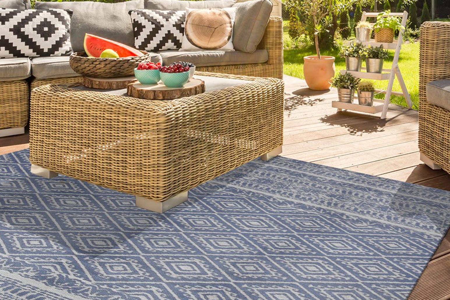 Kayoom Teppich »Sunny 110«, rechteckig, 8 mm Höhe, Outdoor-Teppich, besonde günstig online kaufen