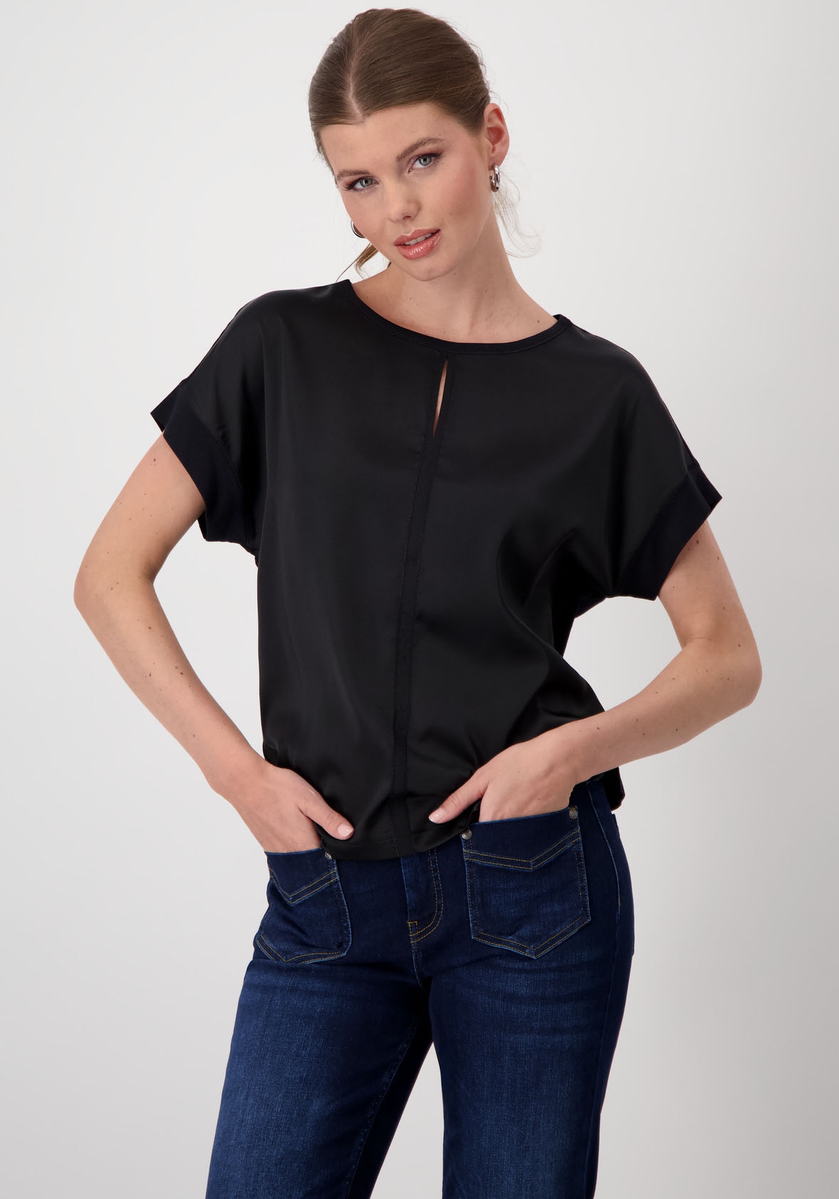 Monari Schlupfbluse, mit Cut-Out
