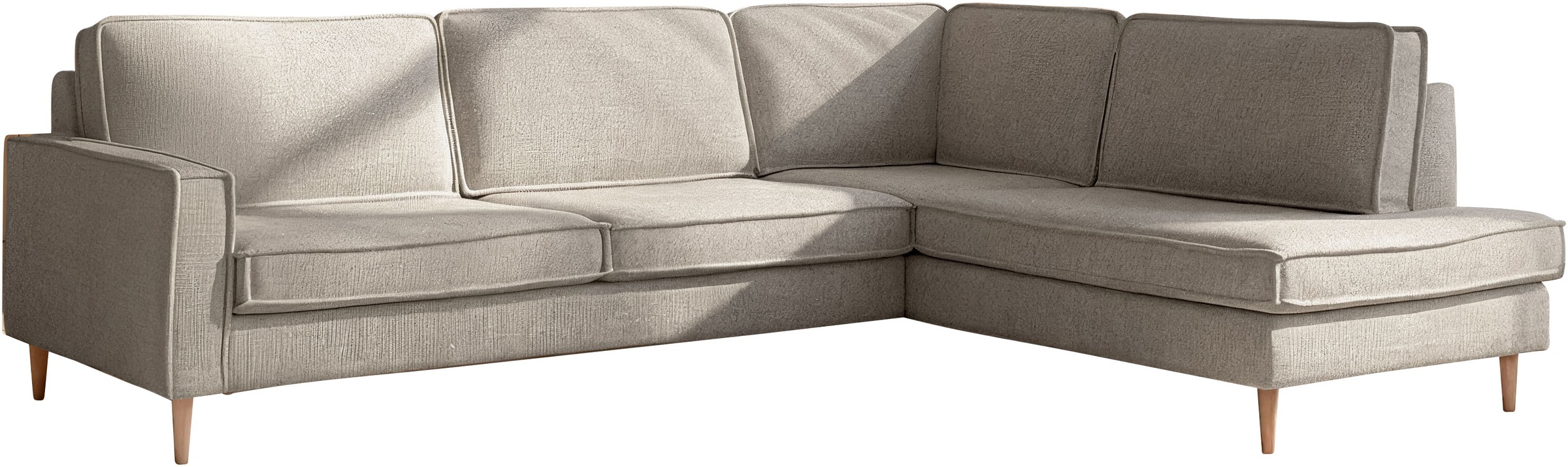 Home affaire Ecksofa »Pinto Skandi, 290 cm, Chenille, Struktur, Ottomane li günstig online kaufen