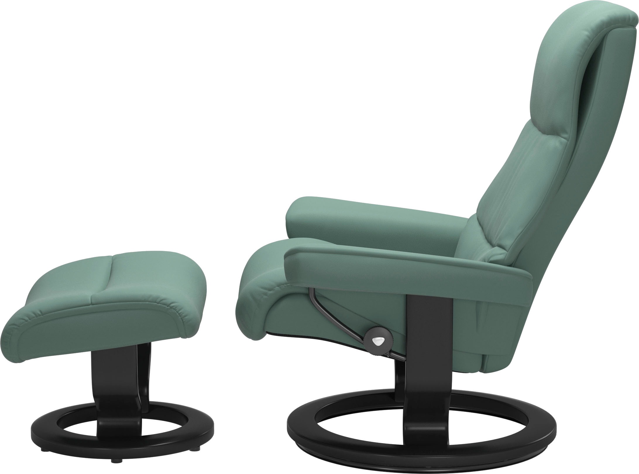 Stressless® Relaxsessel »View«, (Set, Relaxsessel mit Hocker), mit Classic Base, Größe S,Gestell Schwarz