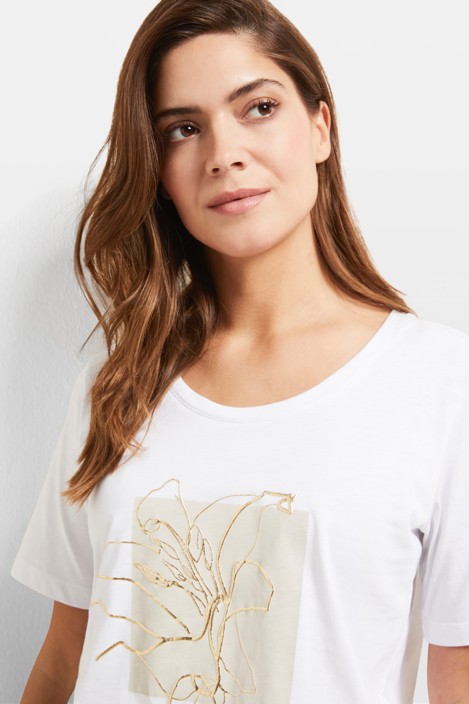 bugatti T-Shirt, mit floralem Print