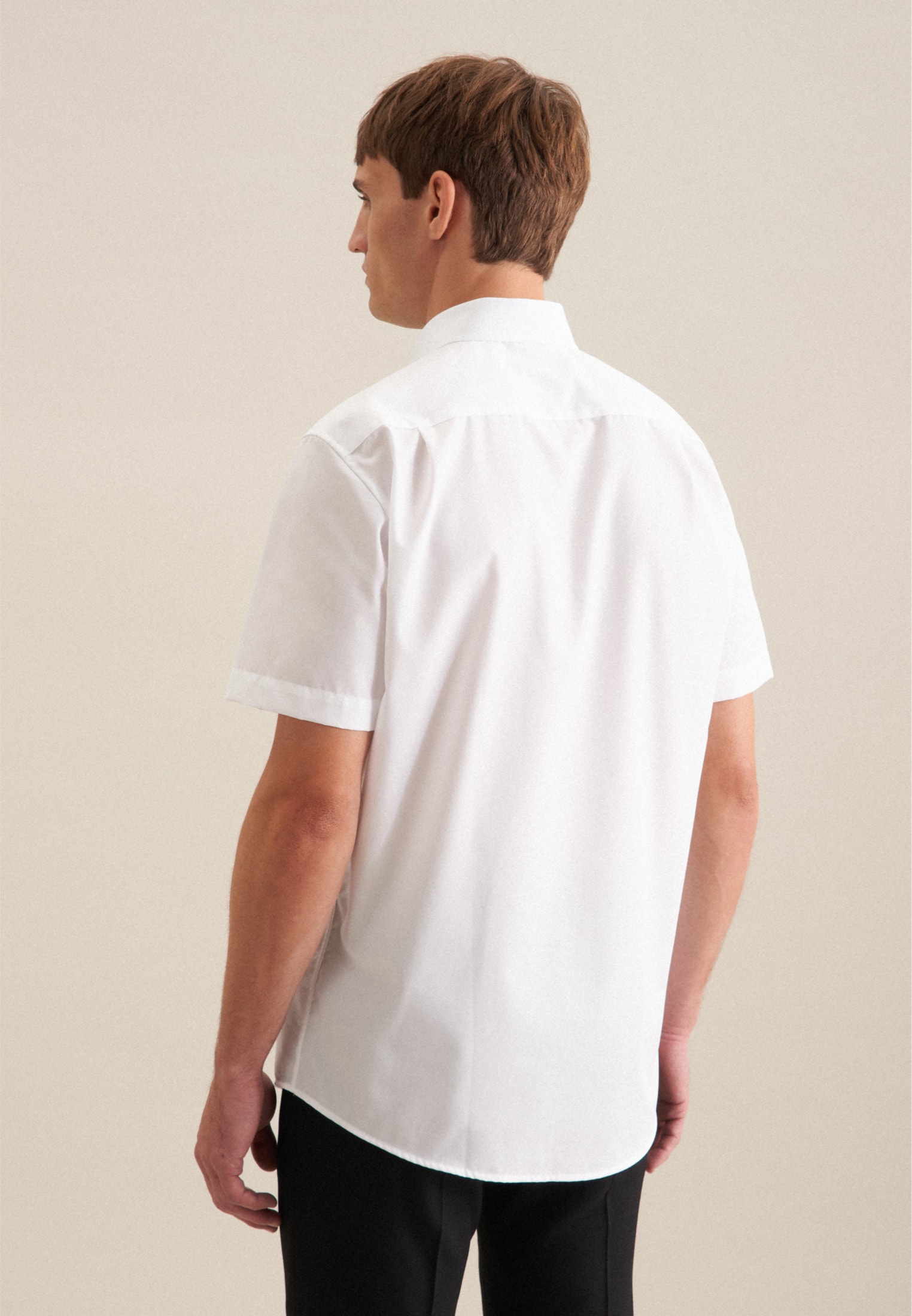 seidensticker Businesshemd »Regular«, Regular Kurzarm Button-Down-Kragen Uni