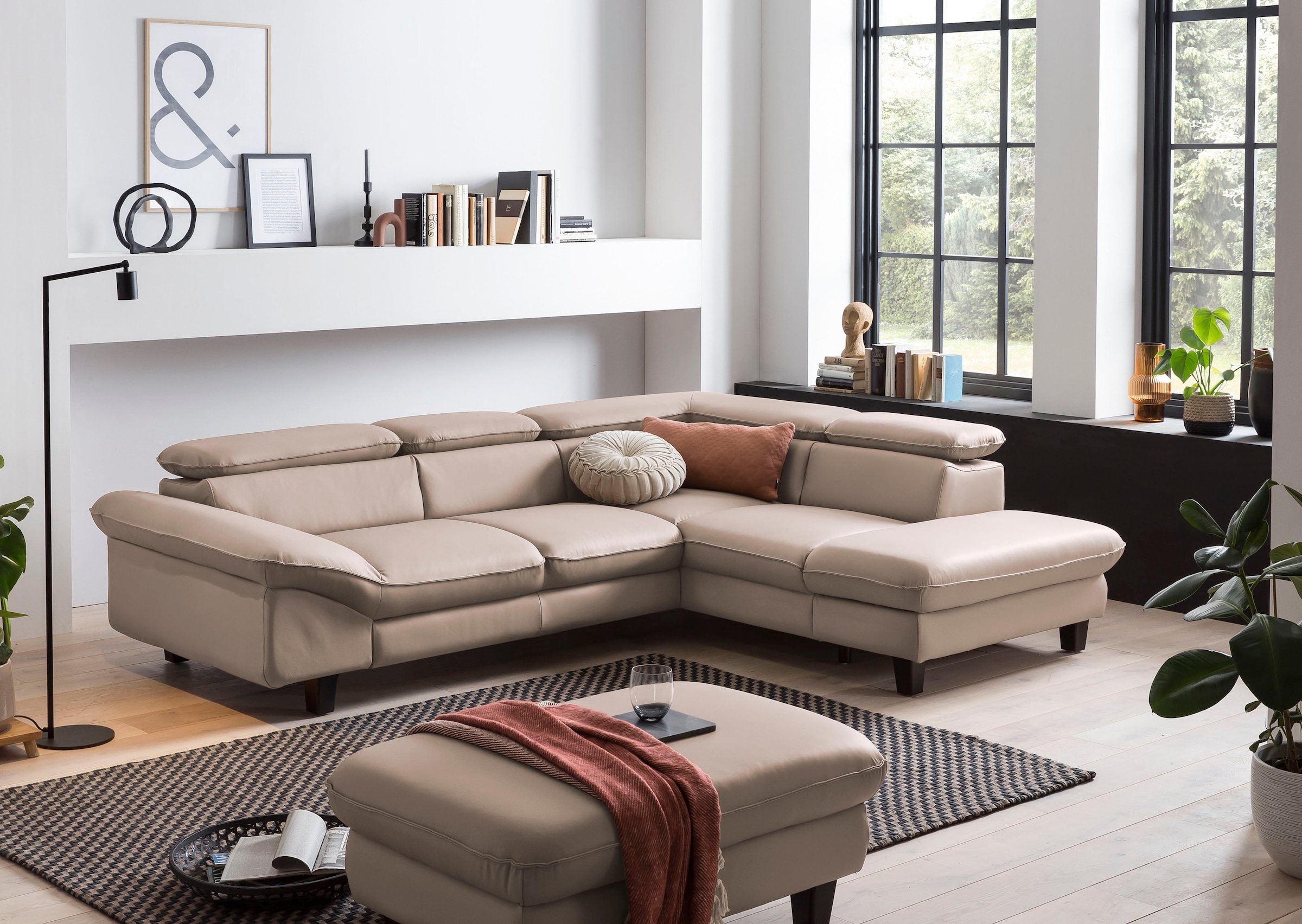 Home affaire Ecksofa "Pilot L-Form" mit Kopfteilverstellung, wahlweise mit günstig online kaufen