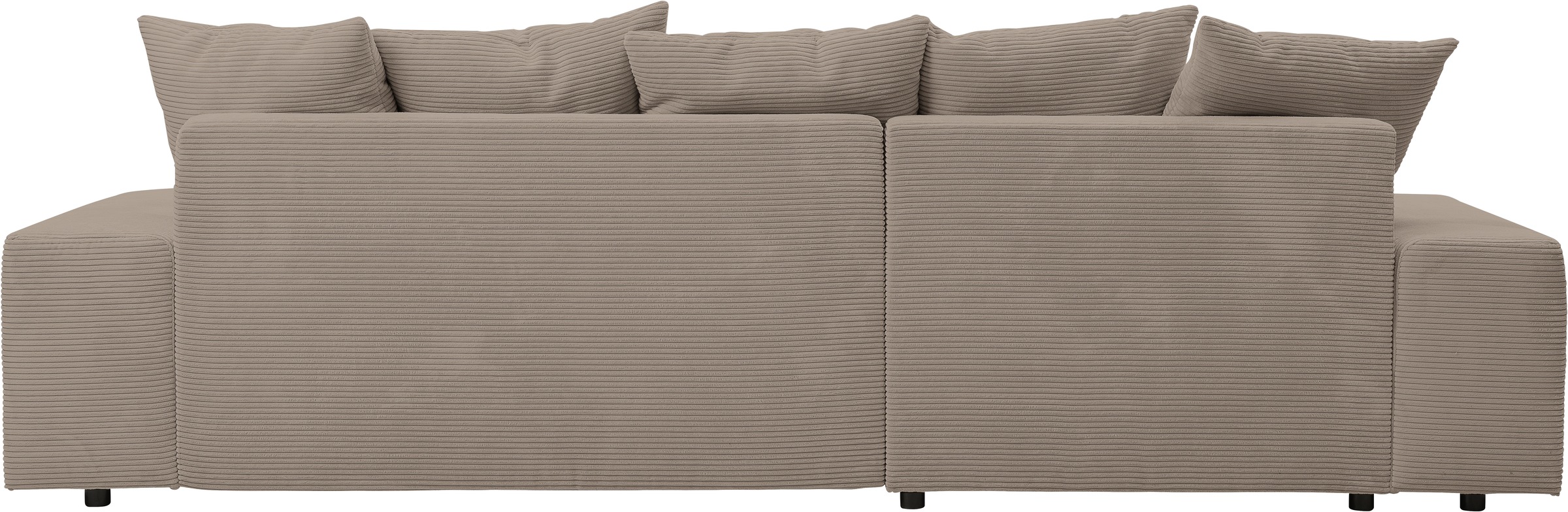 WERK2 Ecksofa »Riwa, modernes Sofa zum Kuscheln und Entspannen, Breite 300cm, L-Form«, Trendiges Ecksofa mit vielen Kissen, Schlaffunktion & Bettkasten