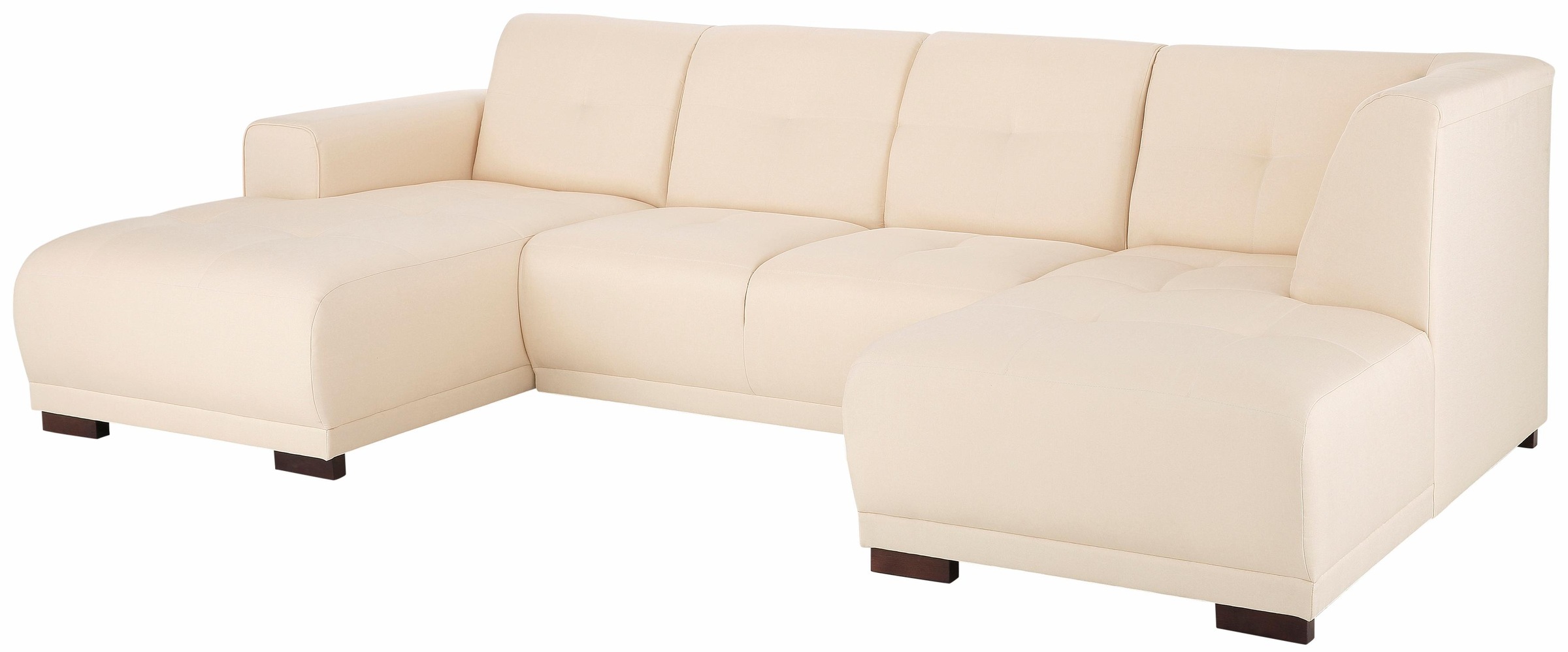 Home affaire Wohnlandschaft »Langeland U-Form«, incl. 2 Zierkissen, Recamiere wahlweise links oder rechts