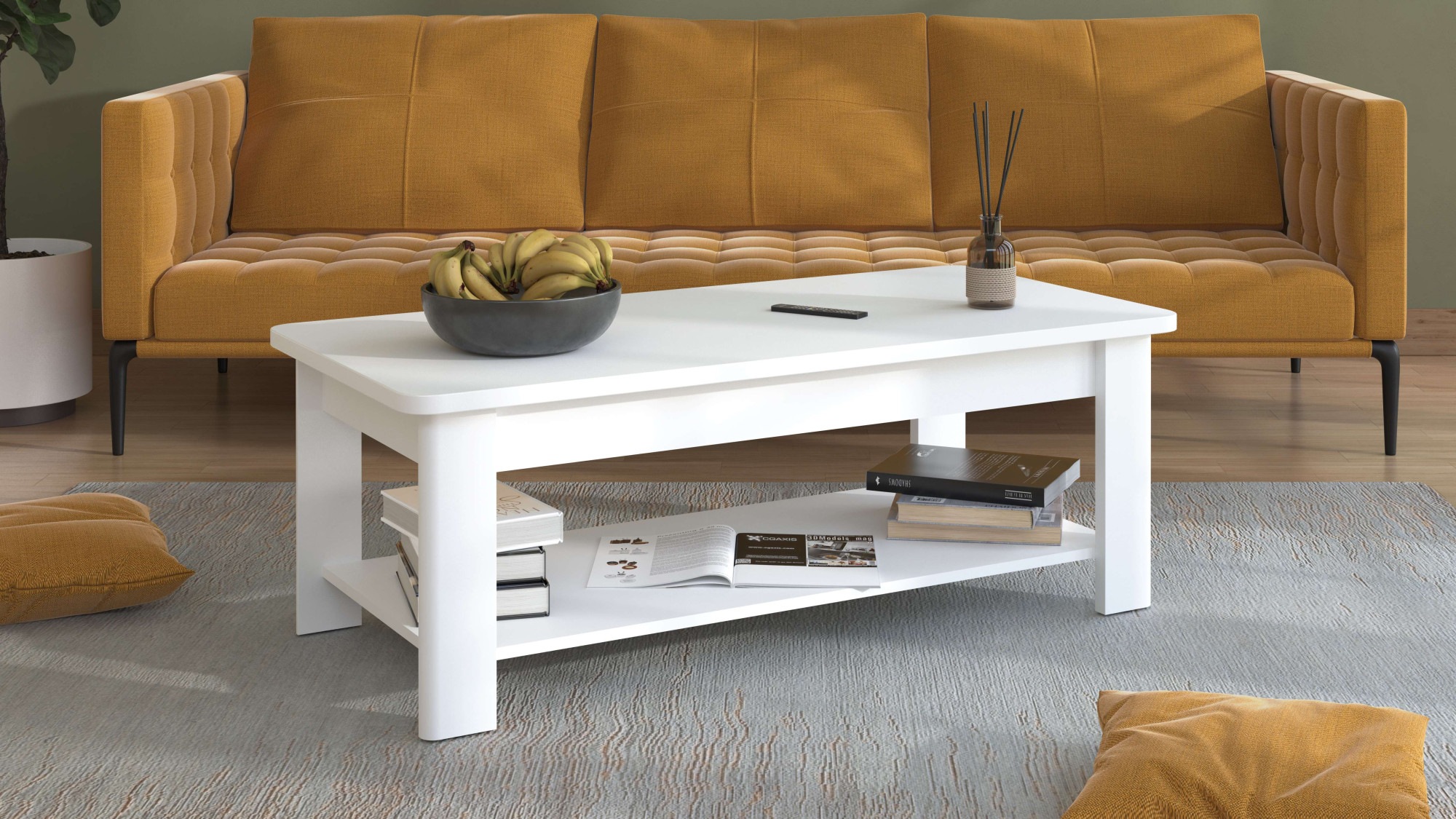 Home affaire Couchtisch »Jersey Kaffeetisch, 124 cm, in trendigen Farben, m günstig online kaufen