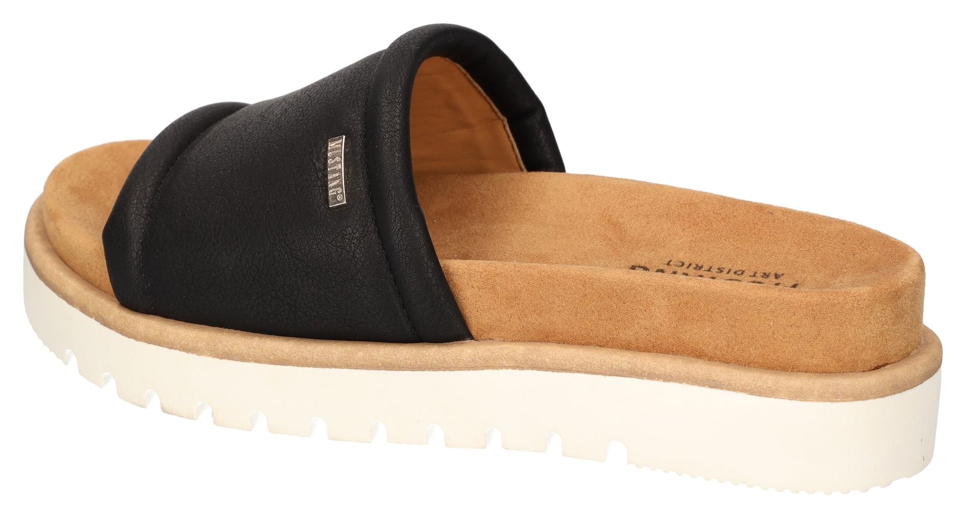 Mustang Shoes Pantolette  ,Plateausandale,Pool Slides,Sommerschuh mit Softfußbett, bequeme Form