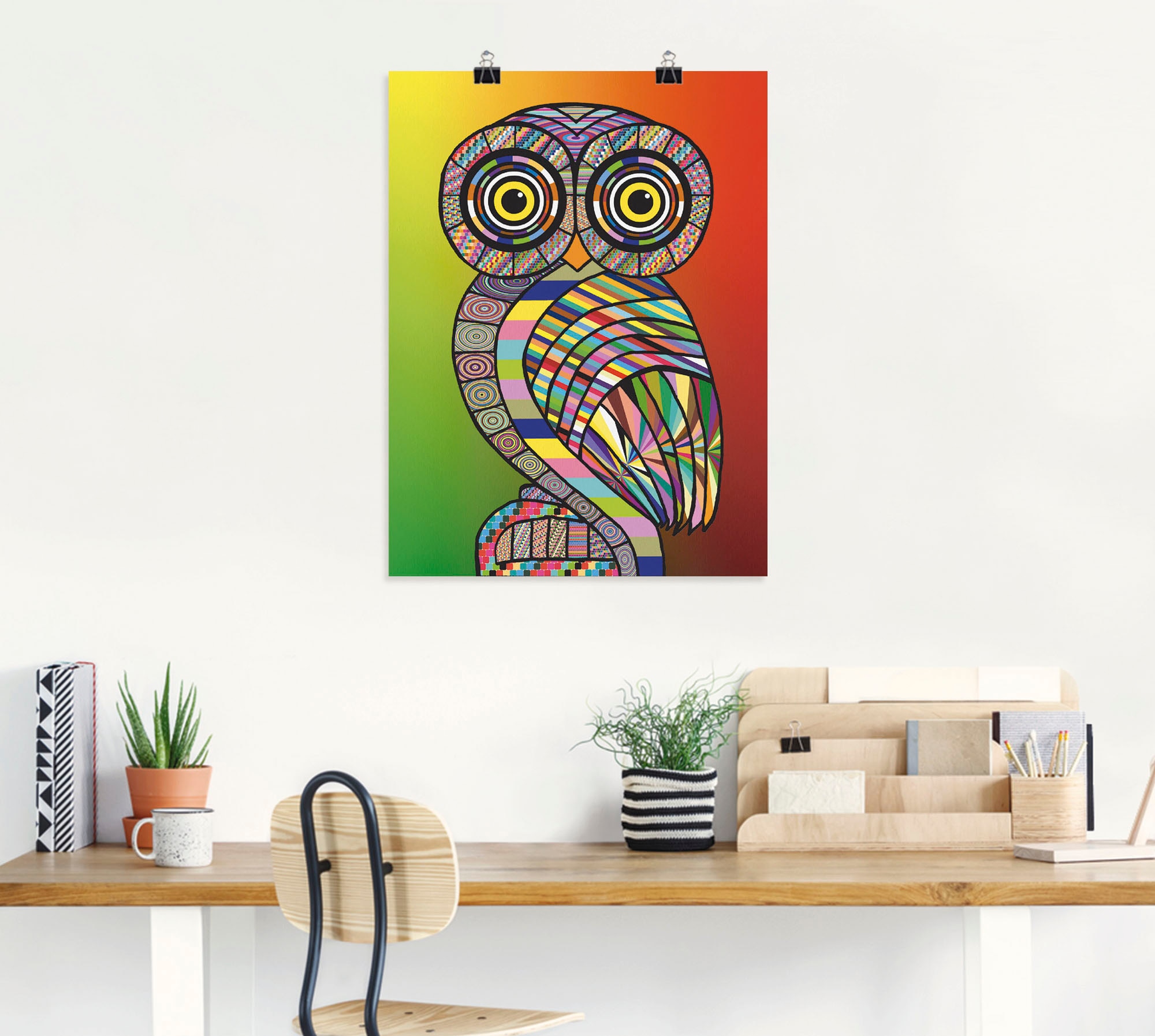 Artland Wandbild »Eule«, Vögel, (1 St.), als Leinwandbild, Wandaufkleber oder Poster in versch. Größen