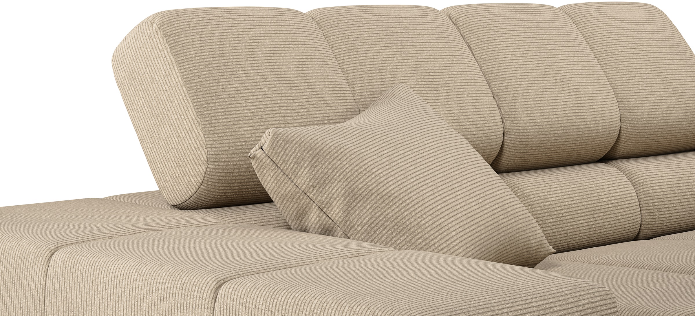 INOSIGN Ecksofa »Ancona incl. Kopfteilverstellung, OTTOs Choice, Breite 319cm, L-Form«, wahlweise motorische Sitztiefenverstellung, auch in Cord + Easy Care