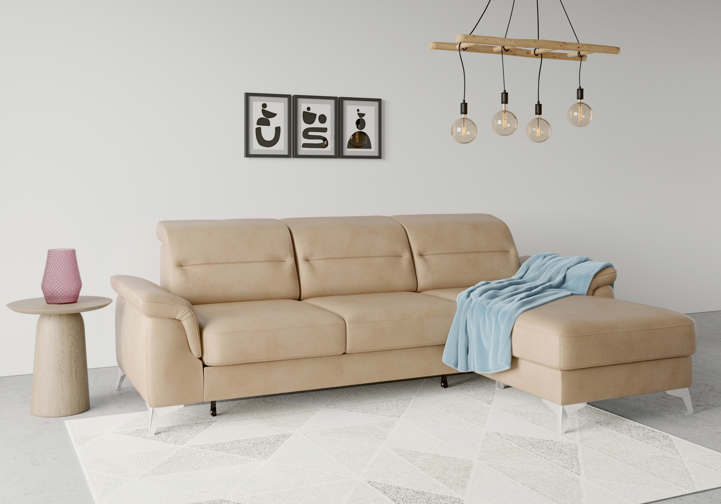 sit&more Ecksofa »Sinatra L-Form« mit Recamiere, optinal mit Kopfteilverste günstig online kaufen