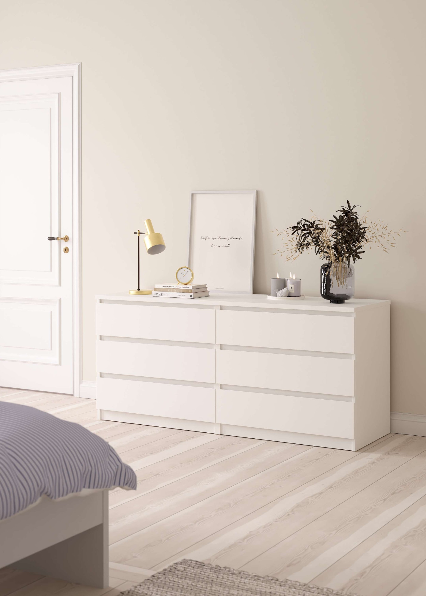 INOSIGN Kommode »Naia, Aufbewahrung, 6 Schubladen, Hochglanz-Optik, grifflo günstig online kaufen