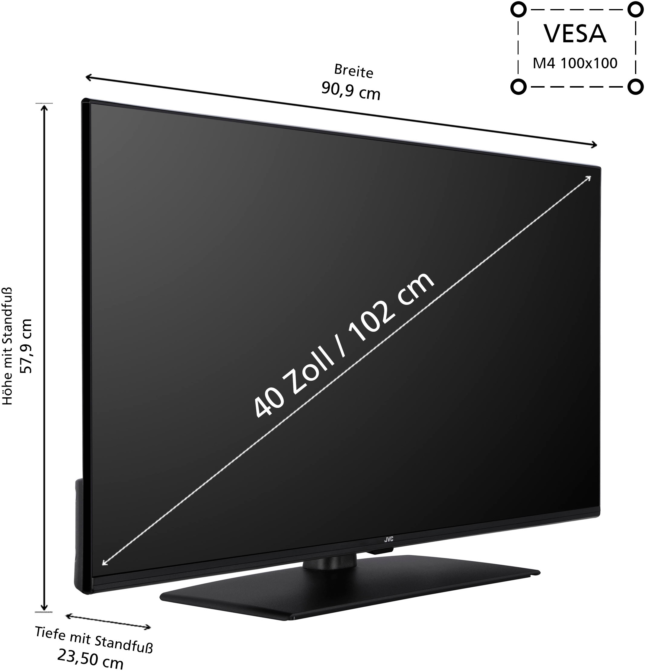 JVC LED-Fernseher »LT-40VF4455«, Full HD