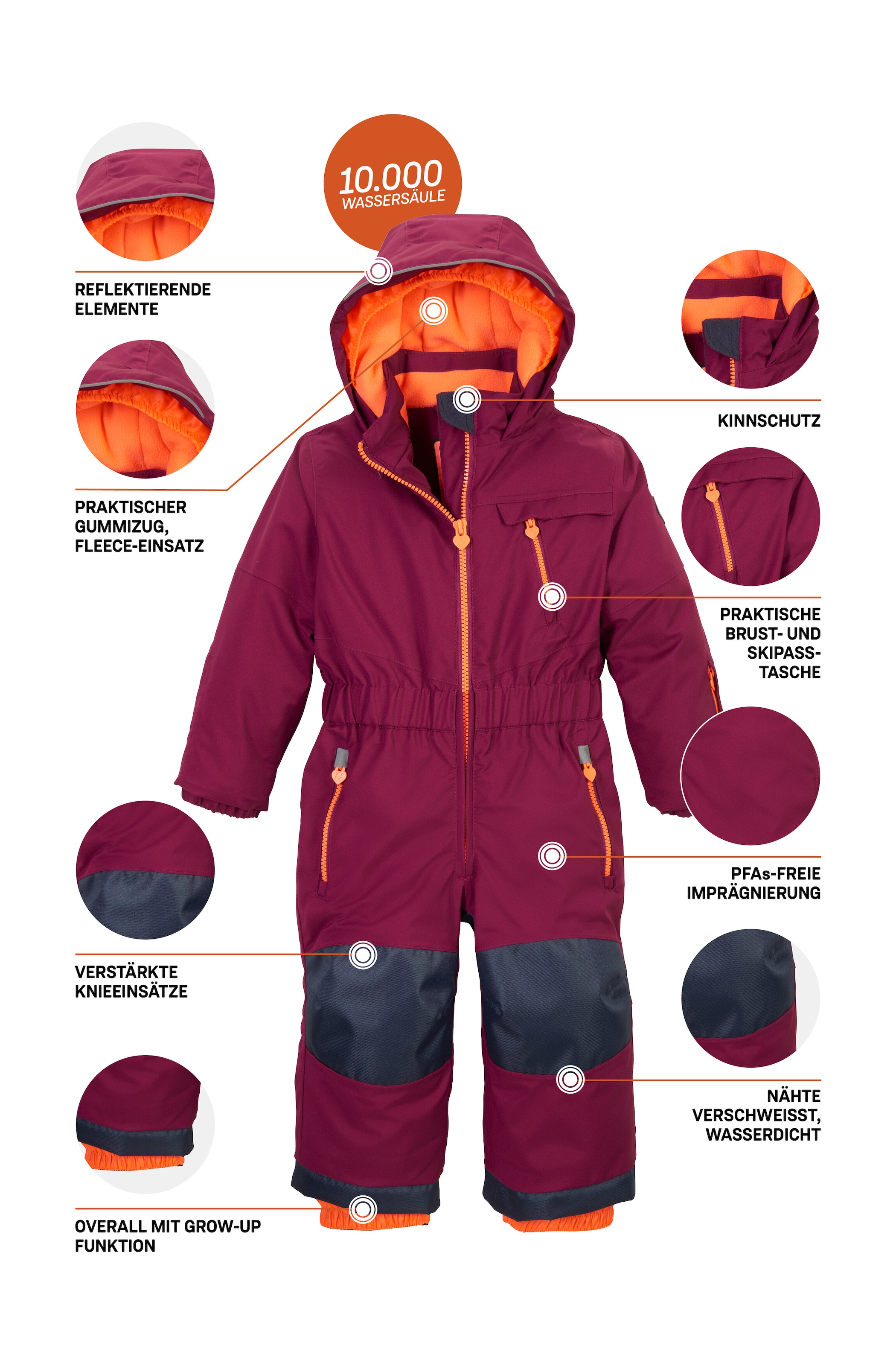 Killtec Skianzug »KW 102 MNS ONPC« Skioverall: wind-u wasserdicht, Fleecefutter, verlängerbar