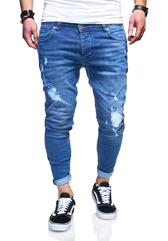 behype Slim-fit-Jeans »ODIN«, mit Destroyed-Parts kaufen
