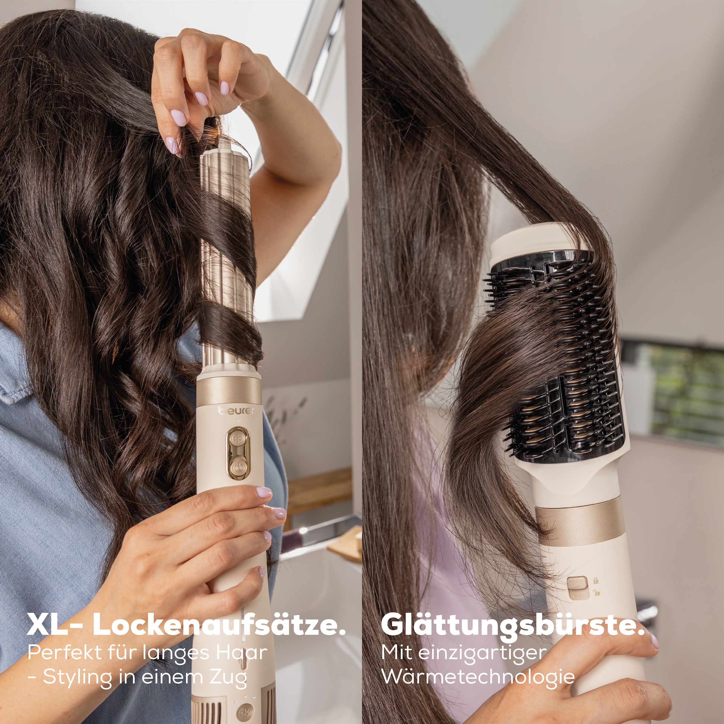 BEURER Multihaarstyler »HT 100 Airstyler vielseitiger 5-in-1 Multistyler« 5 Aufsätze Für Trocknen, Glätten, Locken und Volumen