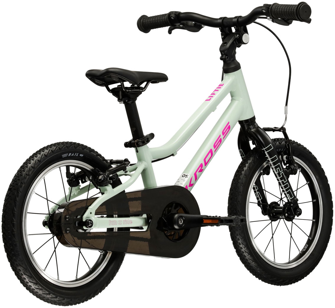 Kross Kinderfahrrad »KROSS Kinderrad Lightweight Liftie 14" grün«, 1 Gang, ohne Schaltung