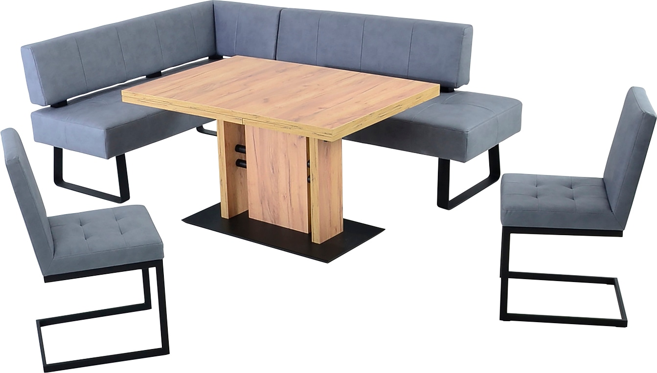 K+W Komfort & Wohnen Essgruppe »Spider II«, (4 tlg.), langer Schenkel wahweise in 2 Breiten, 2 Freischwinger, 1 Tisch