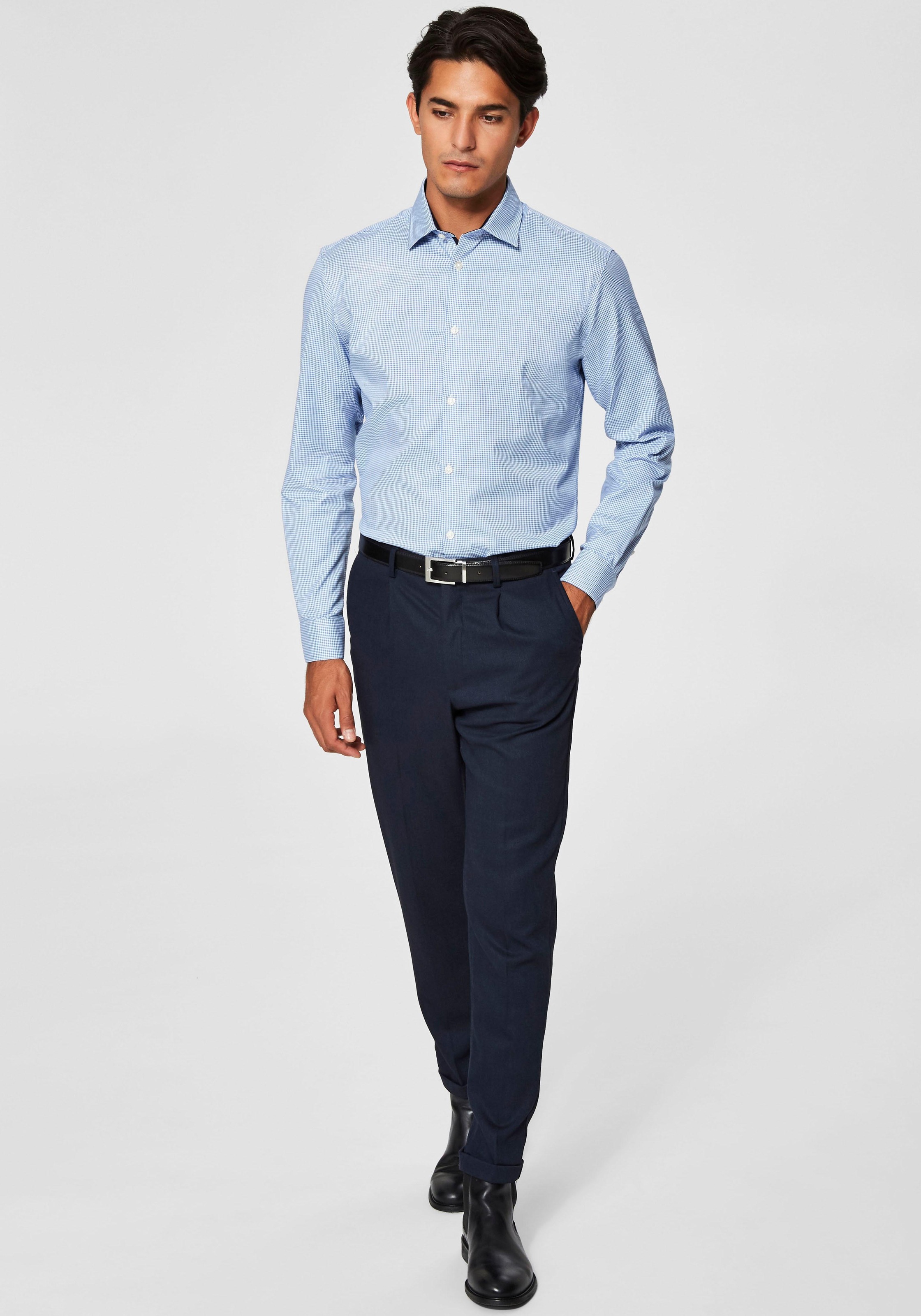 SELECTED HOMME Langarmhemd »SLHSLIMNEW-MARK SHIRT LS NOOS«