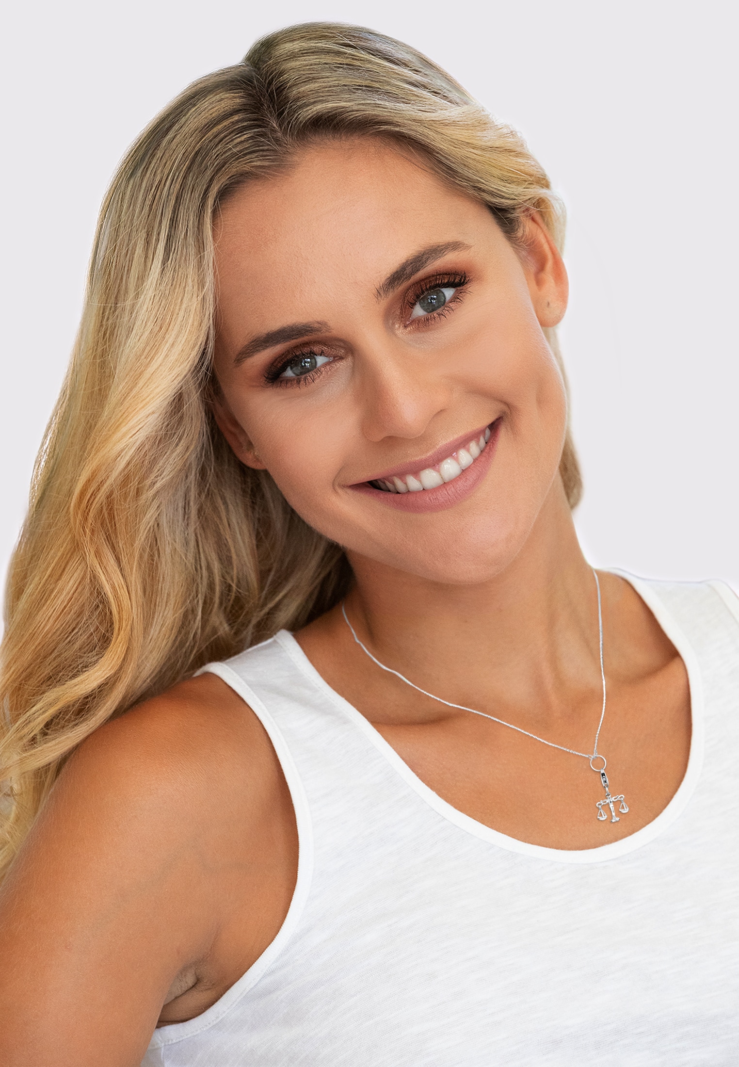 Nenalina Charm-Einhänger »Anhänger Sternzeichen Waage Tier 925 Silber«