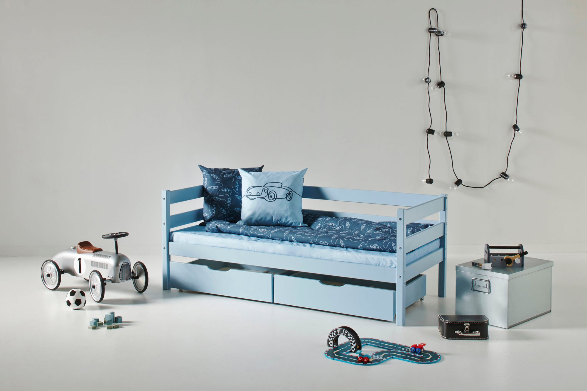 Hoppekids Einzelbett »ECO Comfort Kinderbett, Kiefer Massivholz, Jugendbett inkl. Rollrost«, 70x160 cm, wahlweise in verschieden Farben/ Matratze/ Absturzsicherung