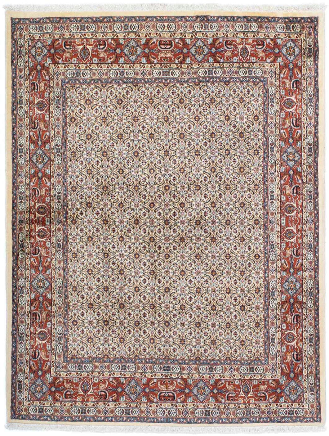 morgenland Wollteppich »Moud Stark Gemustert Beige 188 x 151 cm«, rechtecki günstig online kaufen