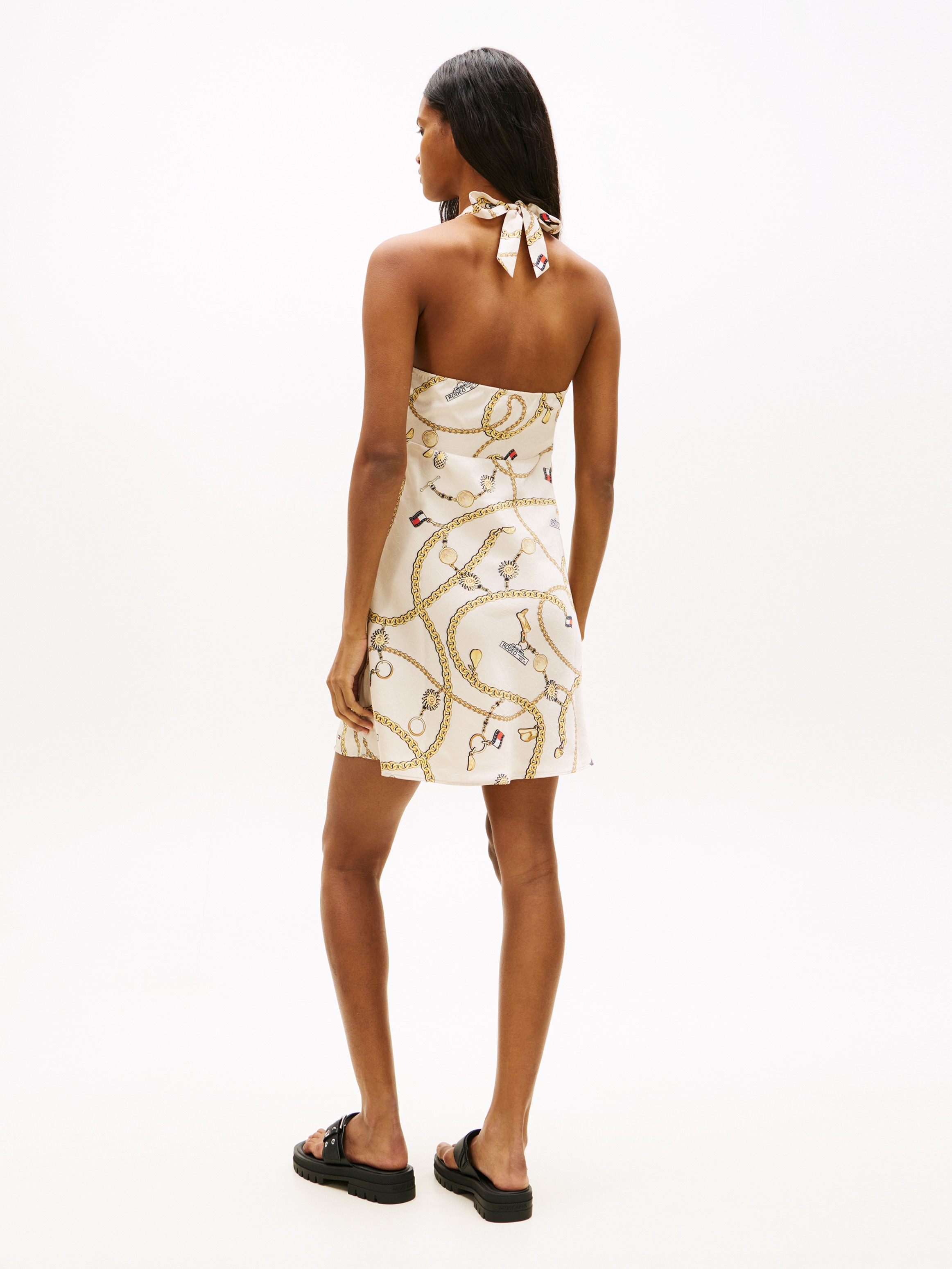 Tommy Jeans Neckholderkleid »TJW CHAIN AOP HALTERNECK DRESS« mit Allover-Print, rückenfrei