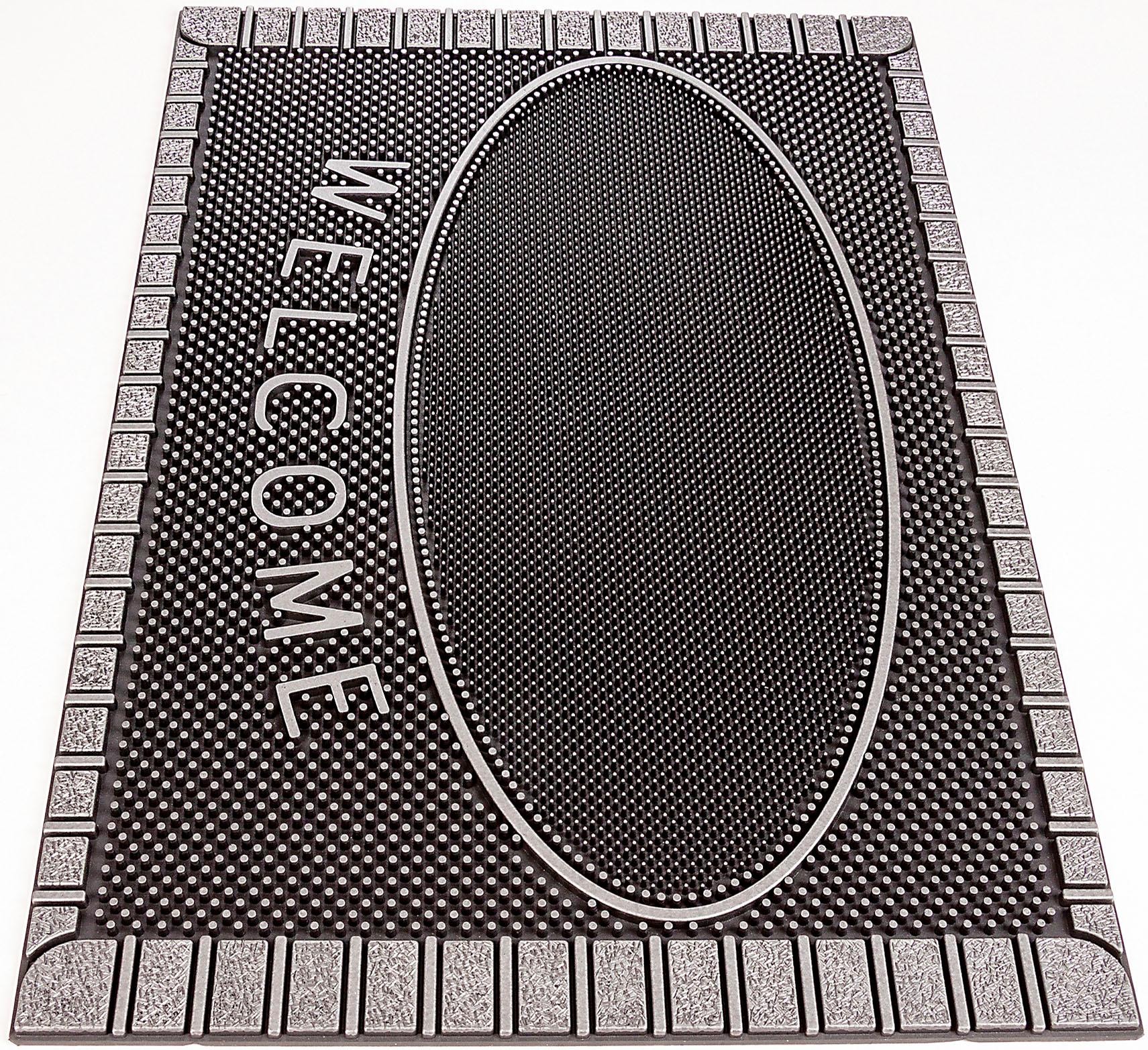 Home2Fashion Fußmatte »SC Clean Welcome«, rechteckig, Schmutzfangmatte, mit Spruch, robust, In- und Outdoor geeignet