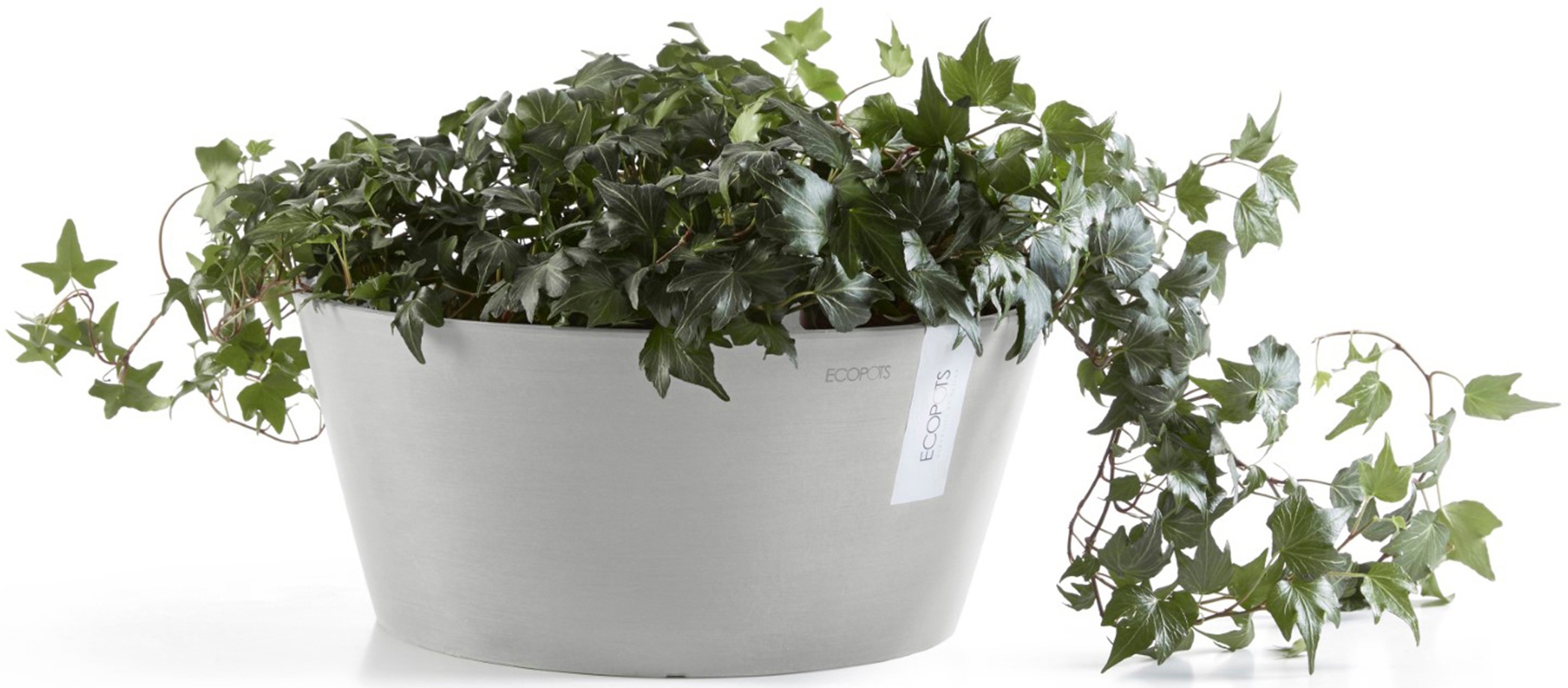 ECOPOTS Blumentopf »Frankfurt 30 Weißgrau« für innen und außen: frostsicher, bruchsicher und lichtbeständig