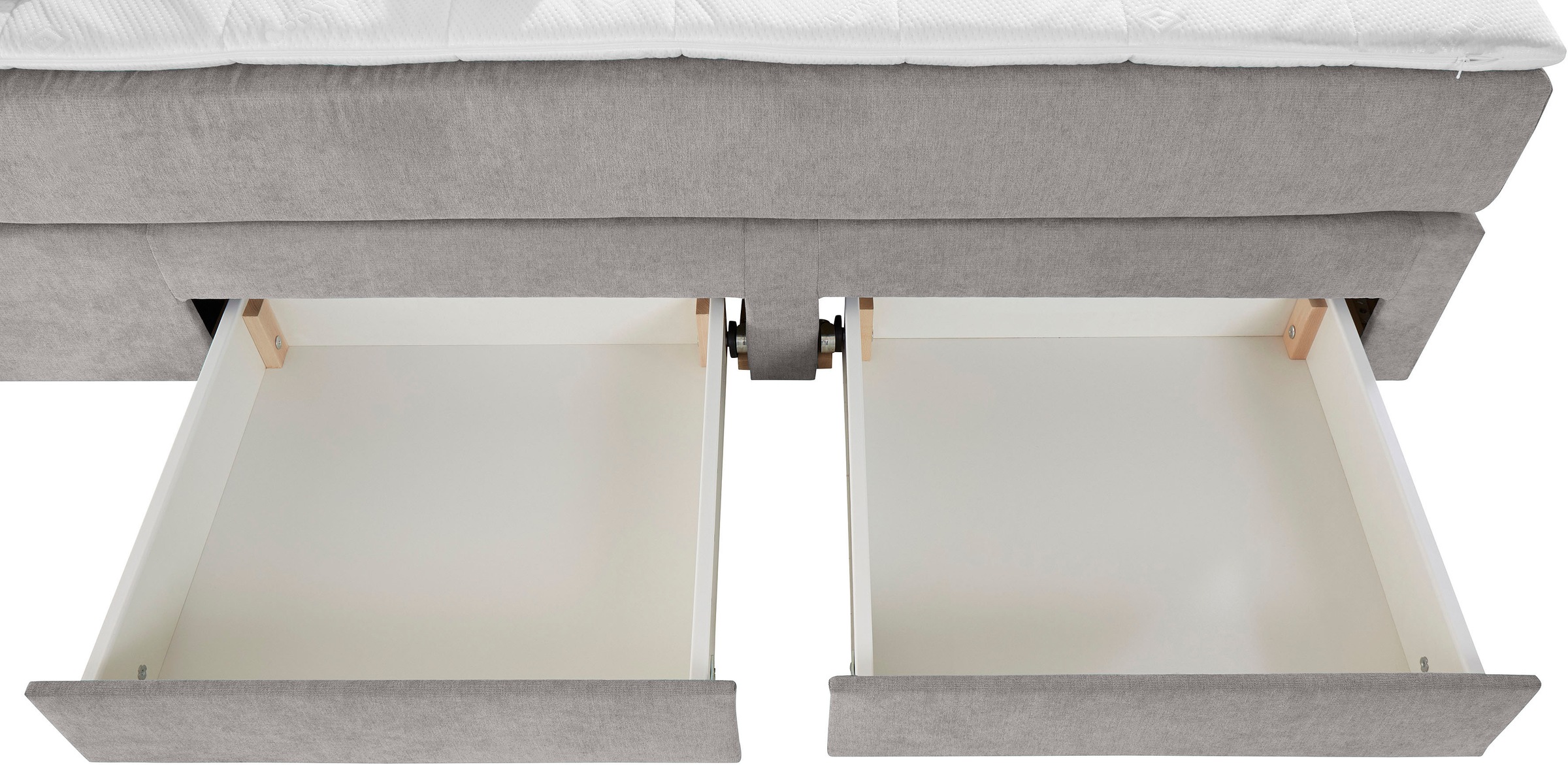 INOSIGN Boxbett »Luan«, Schubkästen, LED-Beleuchtung und Topper, in Breite 120 cm und 180 cm